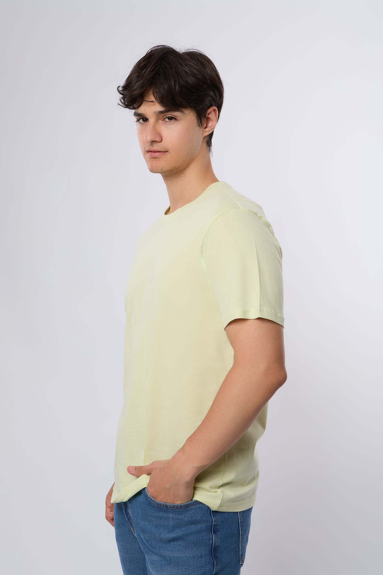 Men T-Shirt butter yellow