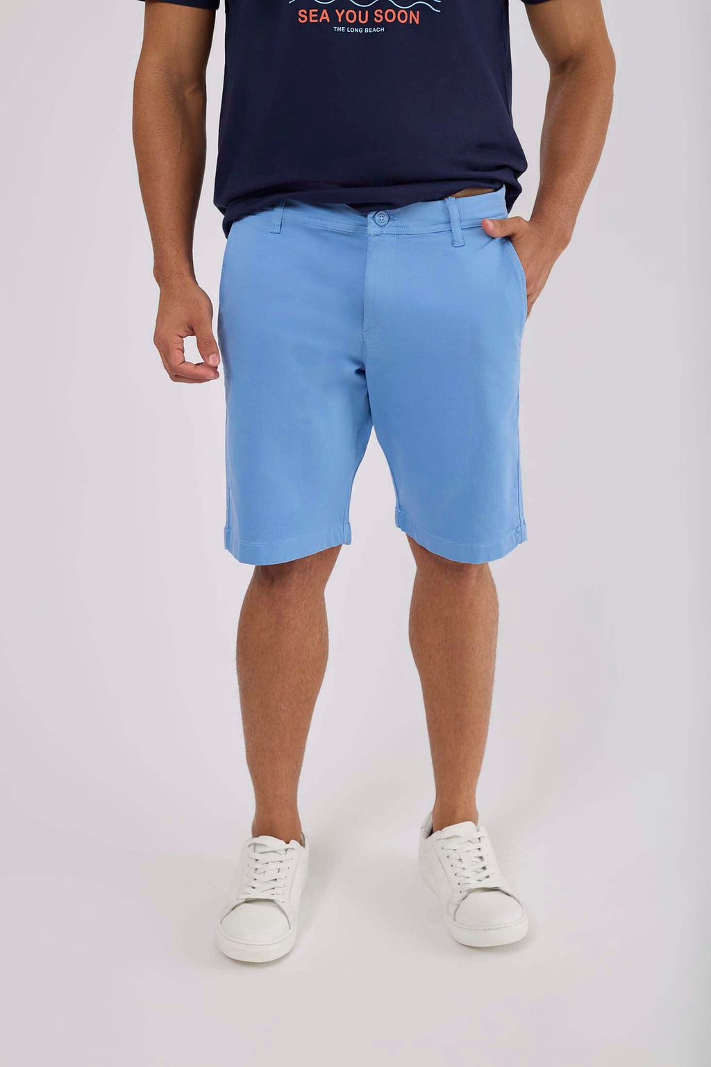 Men-Shorts Casual Slim Fit ChinoWomen Blue