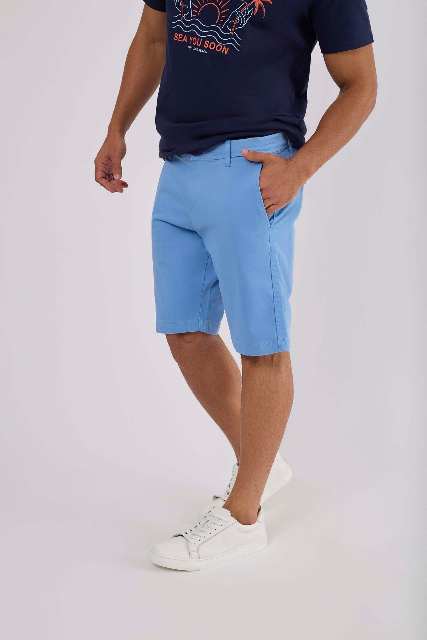 Men-Shorts Casual Slim Fit ChinoWomen Blue