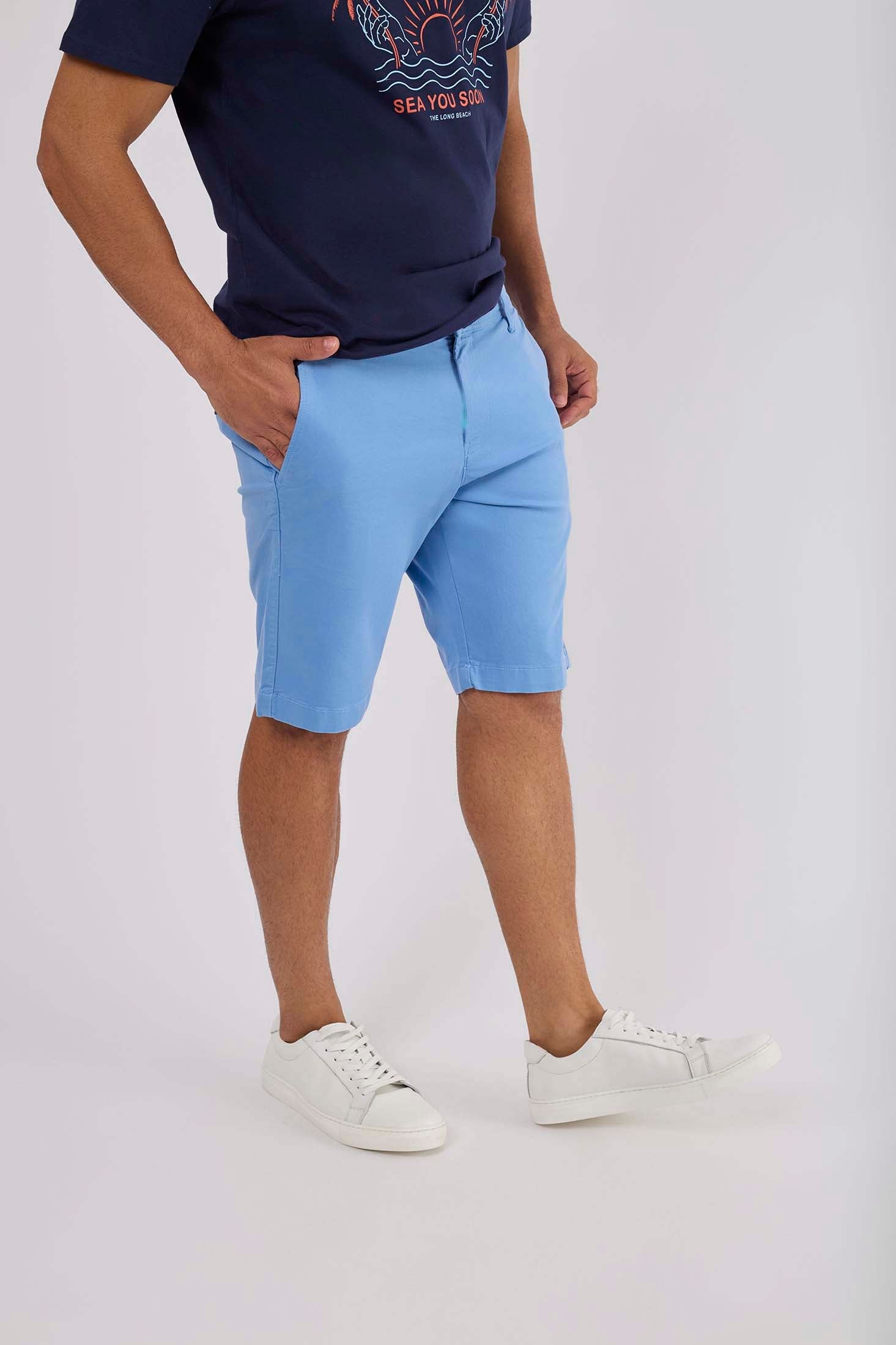 Men-Shorts Casual Slim Fit ChinoWomen Blue