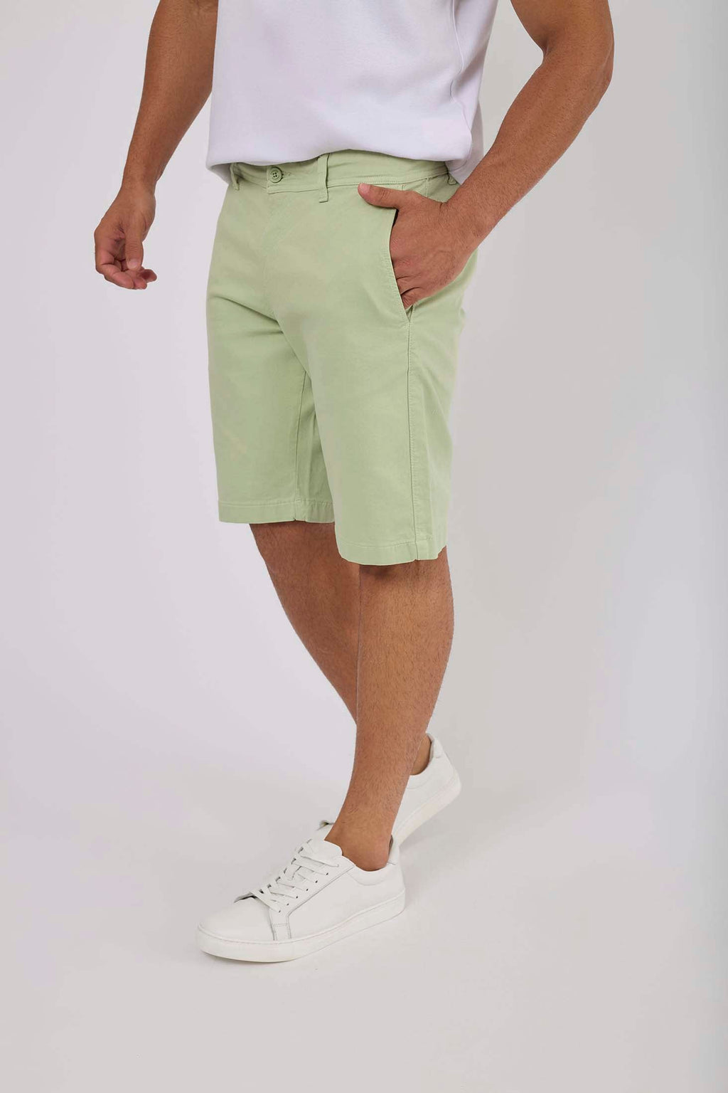 Men-Shorts Casual Slim Fit ChinoWomen Green