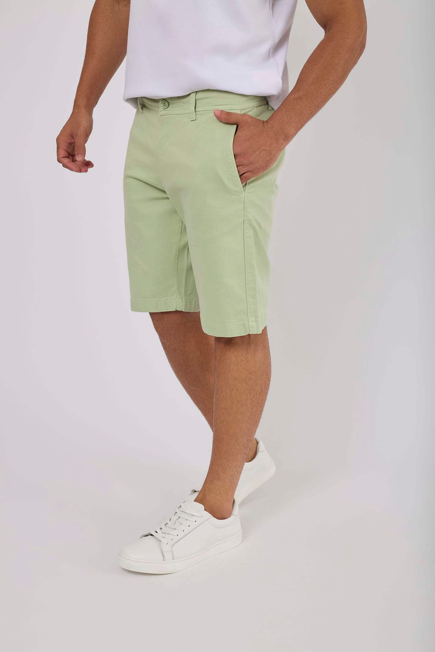 Men-Shorts Casual Slim Fit ChinoWomen Green