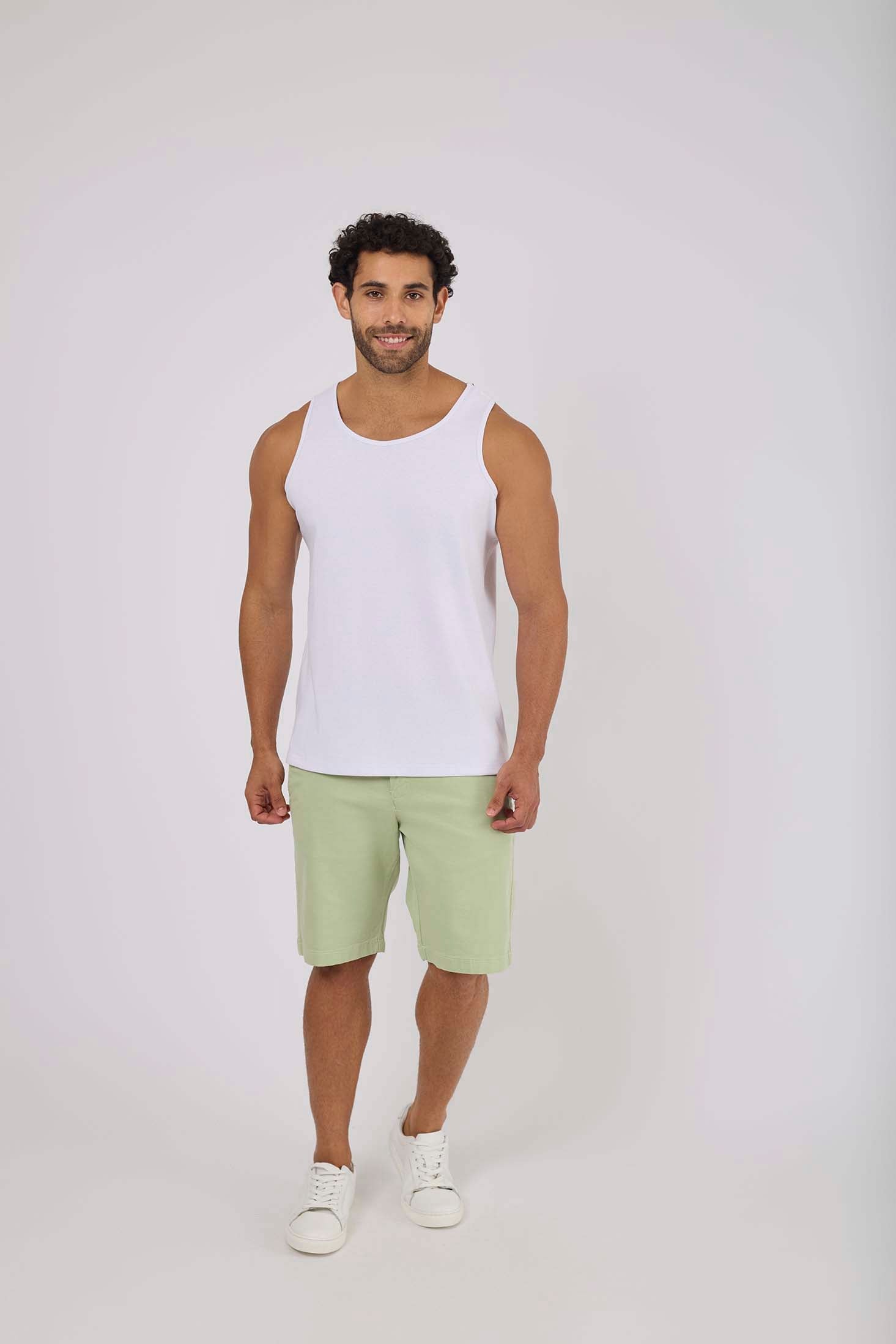 Men-Shorts Casual Slim Fit ChinoWomen Green