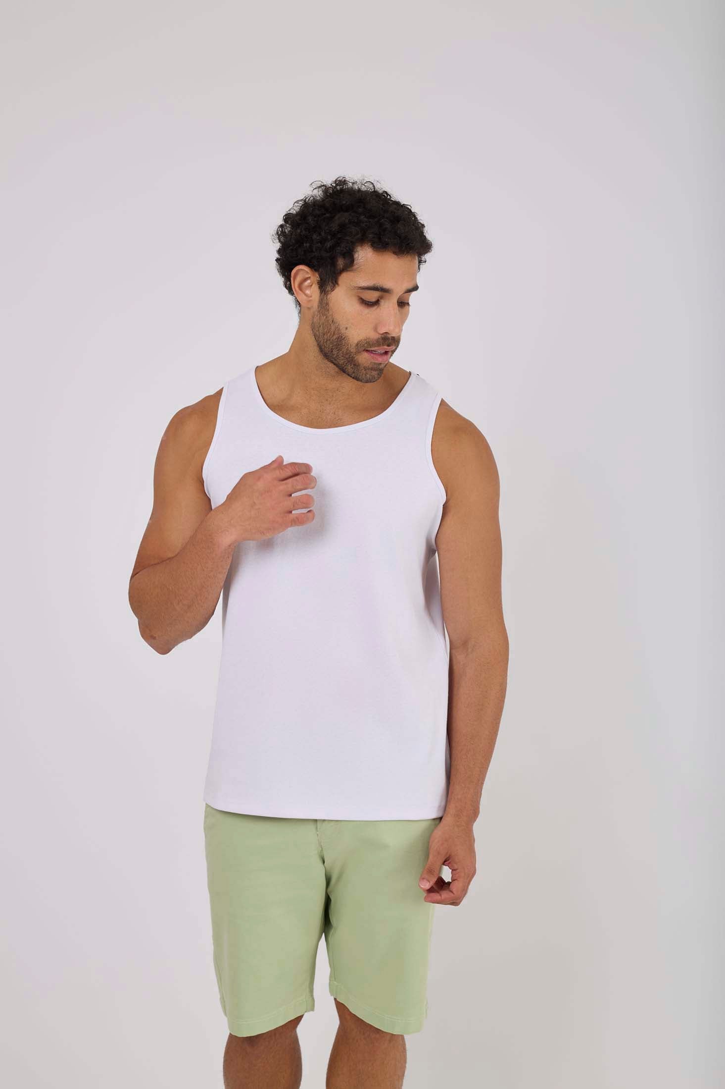 MEN  T-Shirt Casula Slim Fit Printed T-Shirt White