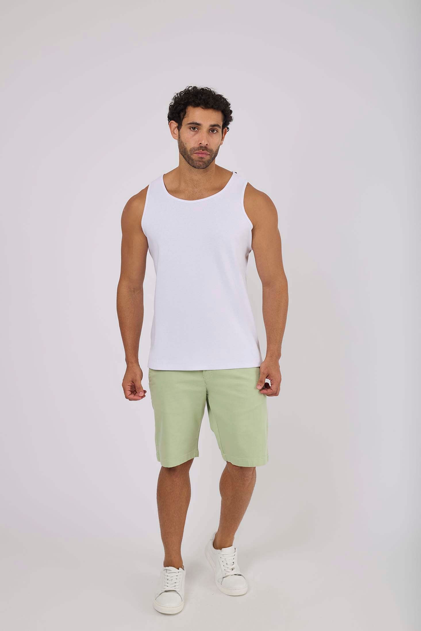 MEN  T-Shirt Casula Slim Fit Printed T-Shirt White