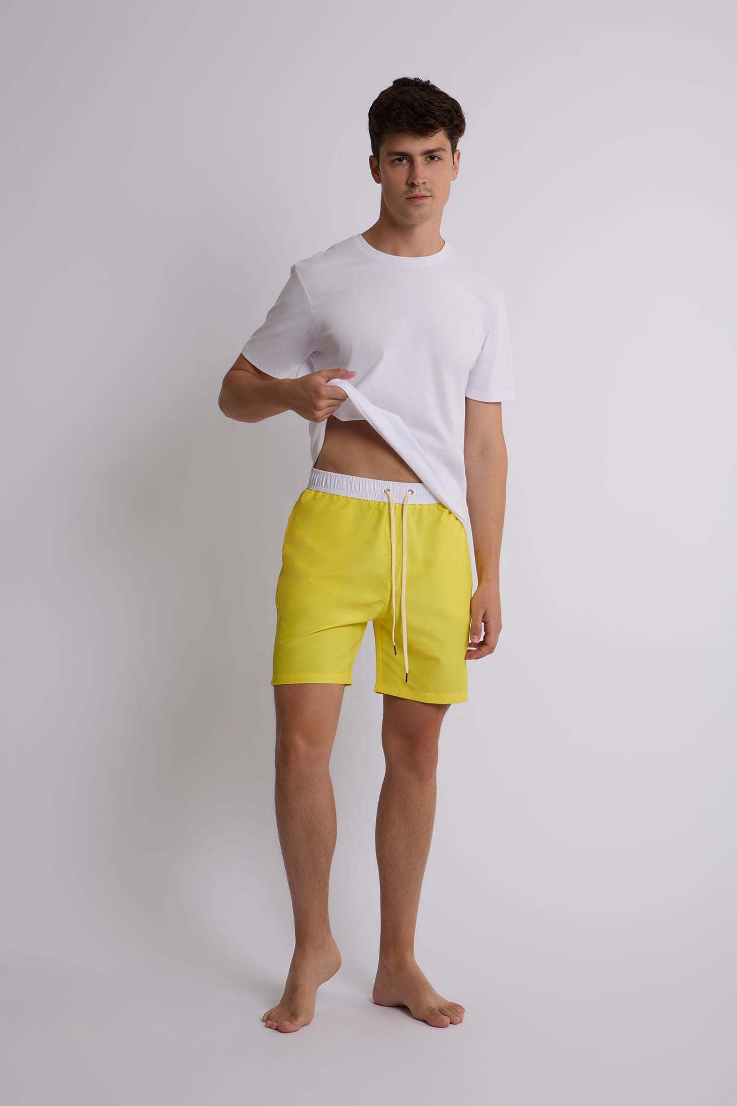 Men-Swimming Short Womens Yellow