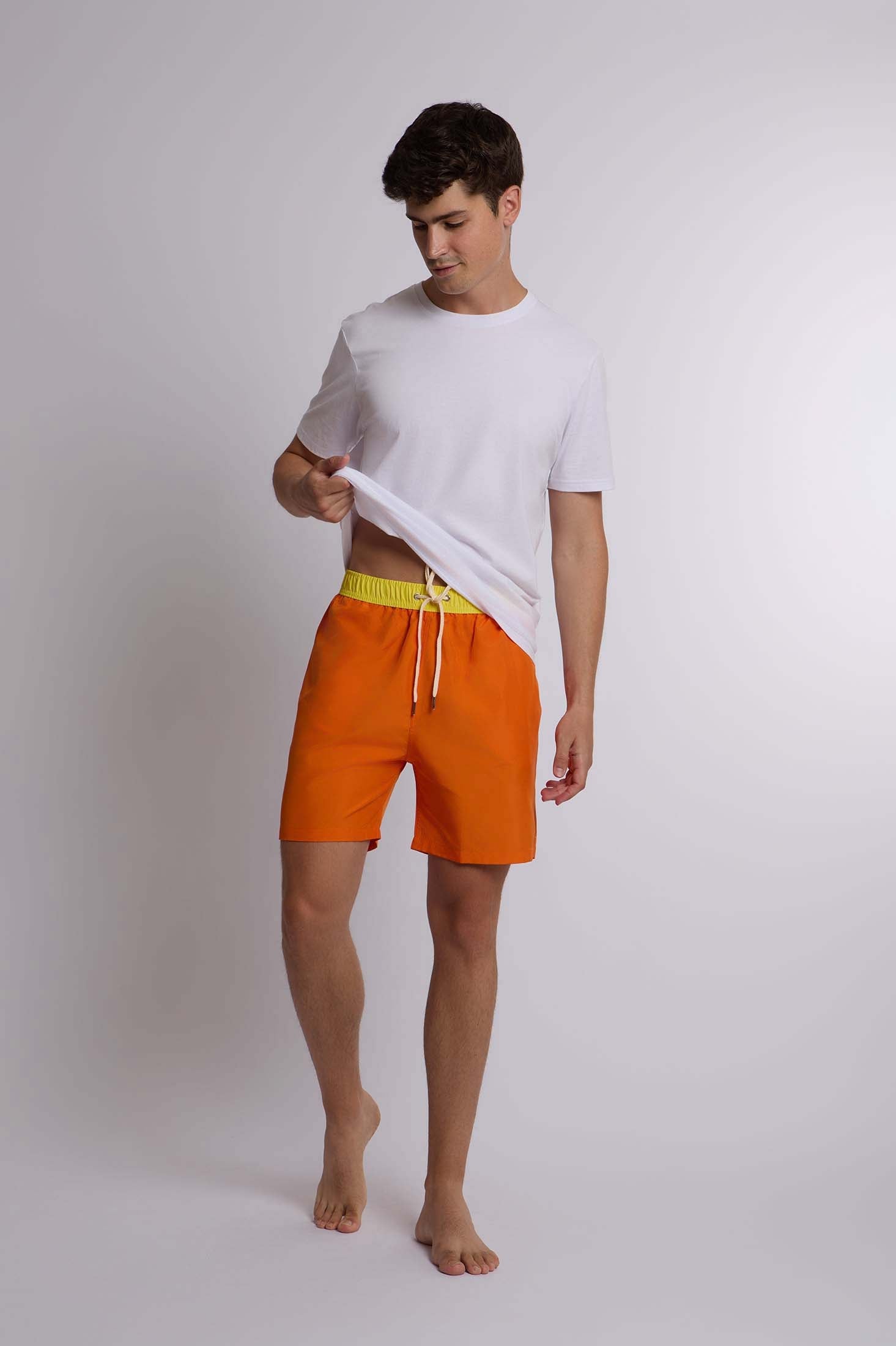 Men-Swimming Short  Orange