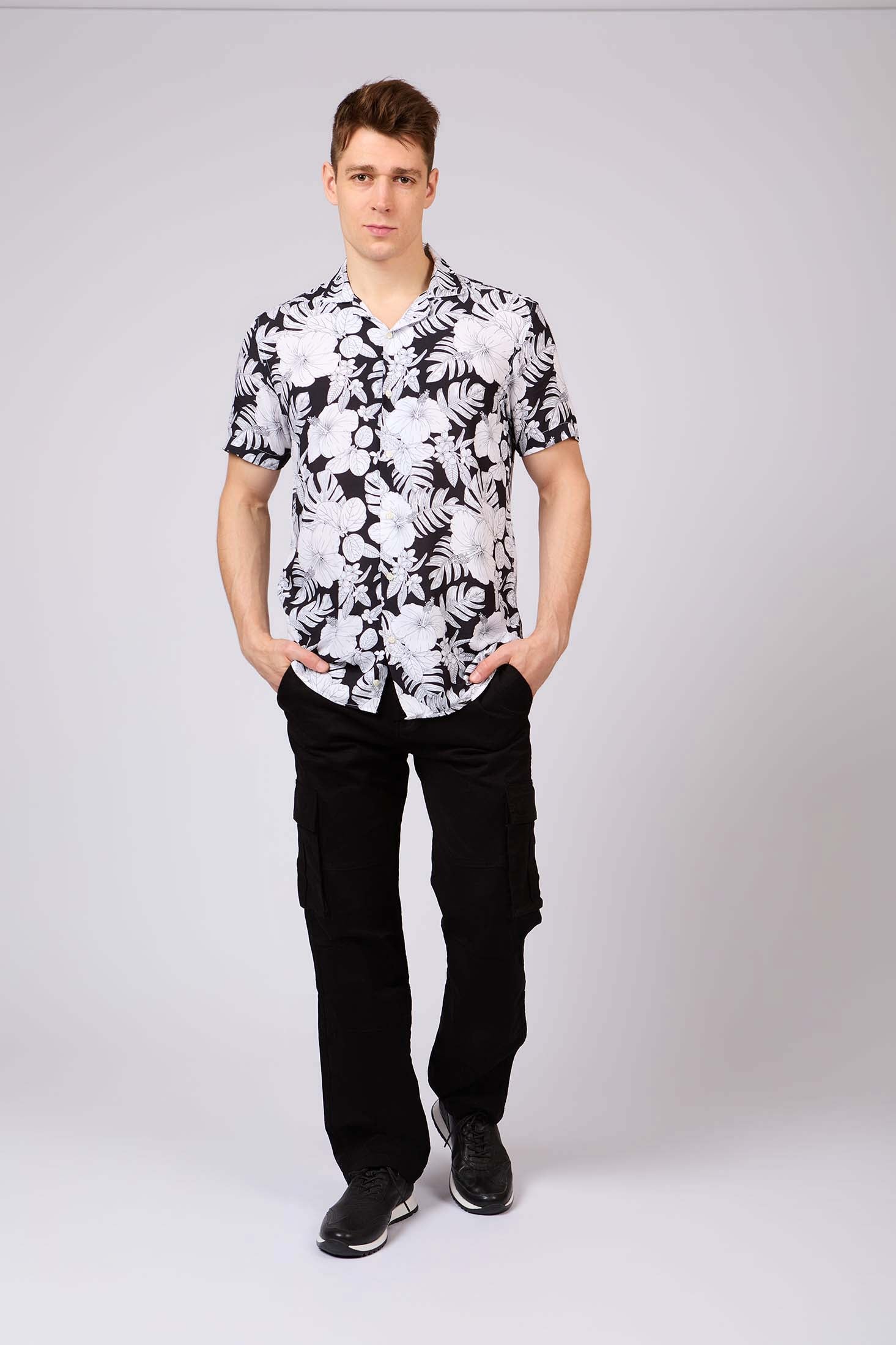 Men Shirt Regular Fit Black