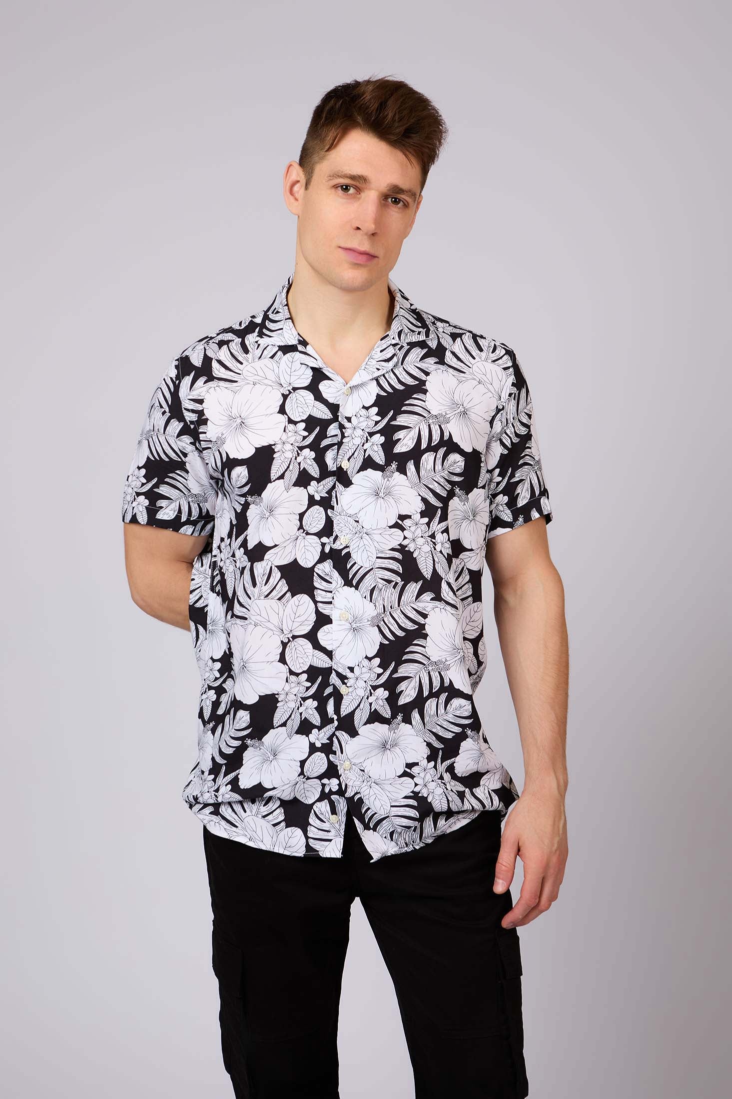 Men Shirt Regular Fit Black