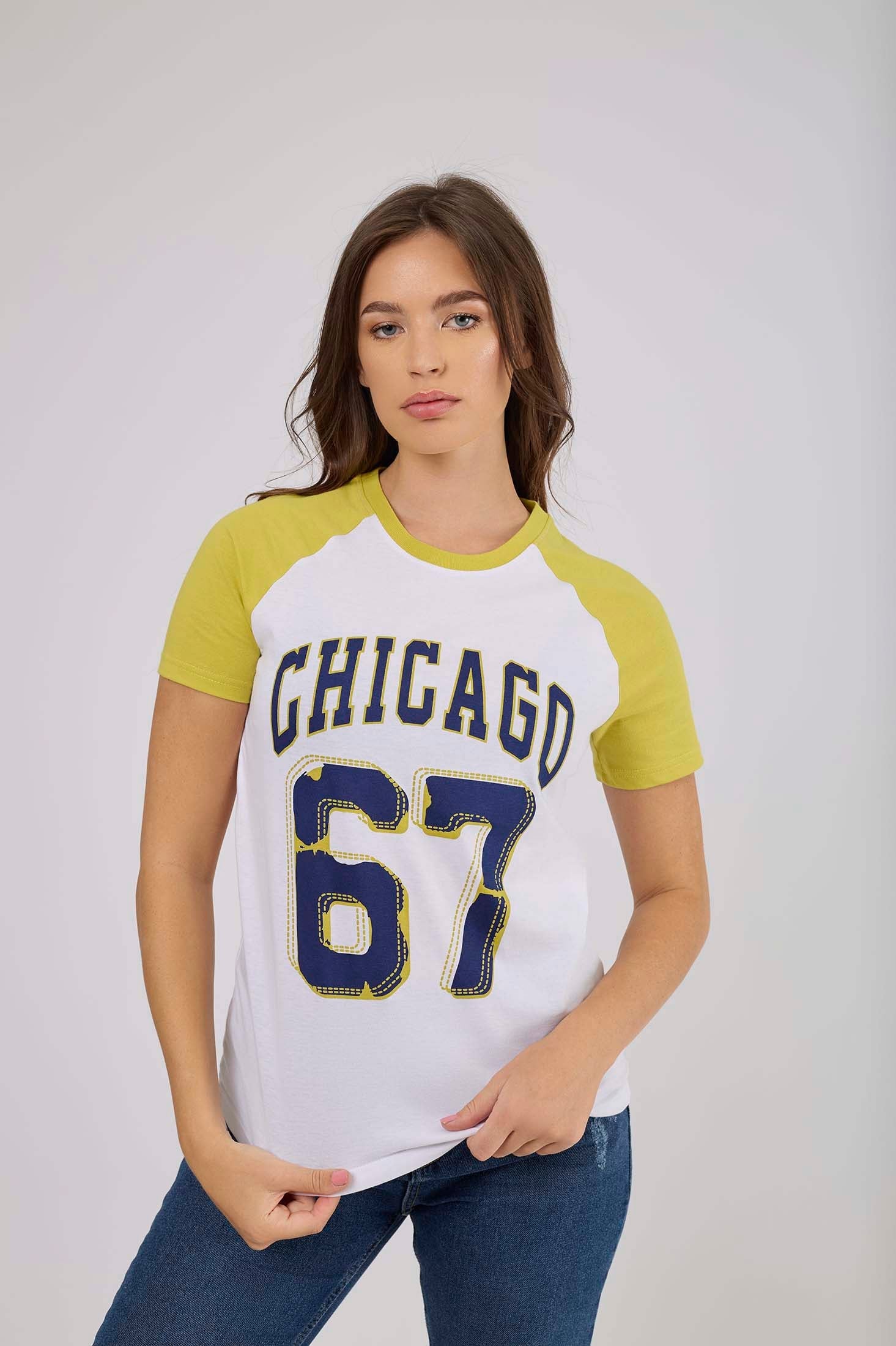 Women T-Shirt  Cotton Regular Fit White