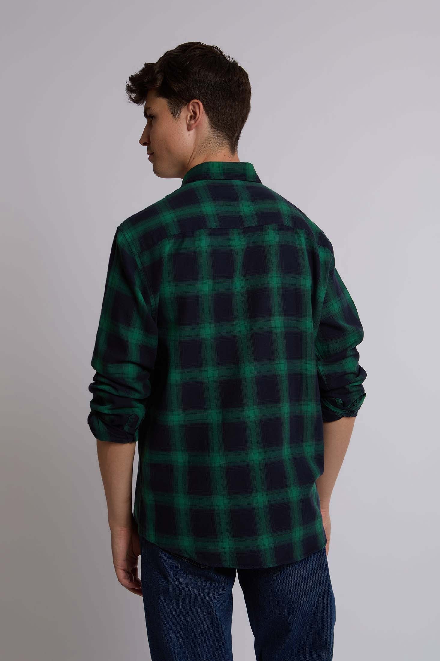 Men Shirt Regular Fit Cotton  Long Sleeve Beige