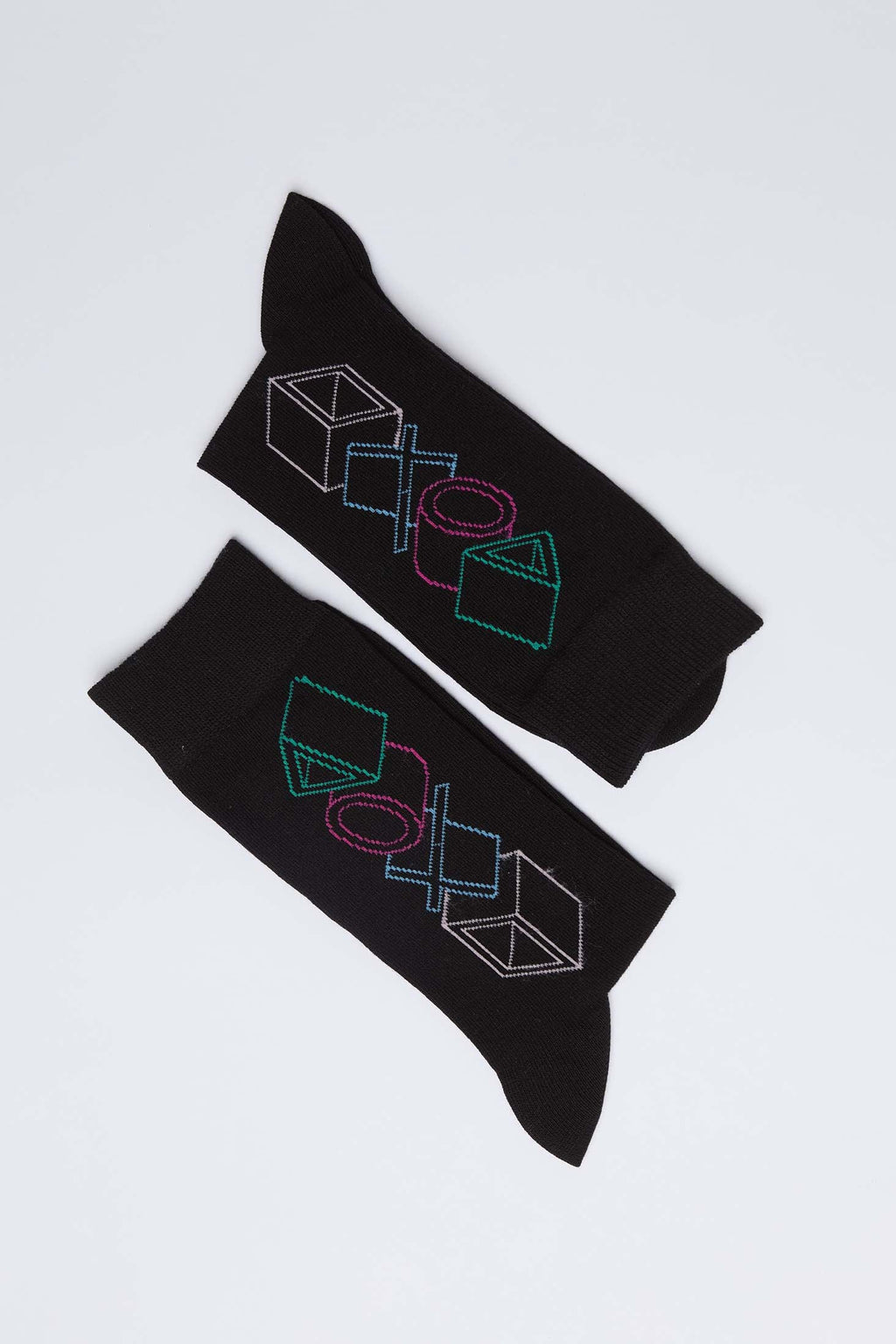 Multi-Colored Geometric Shapes Socks