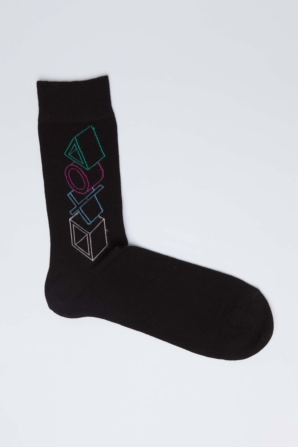 Multi-Colored Geometric Shapes Socks