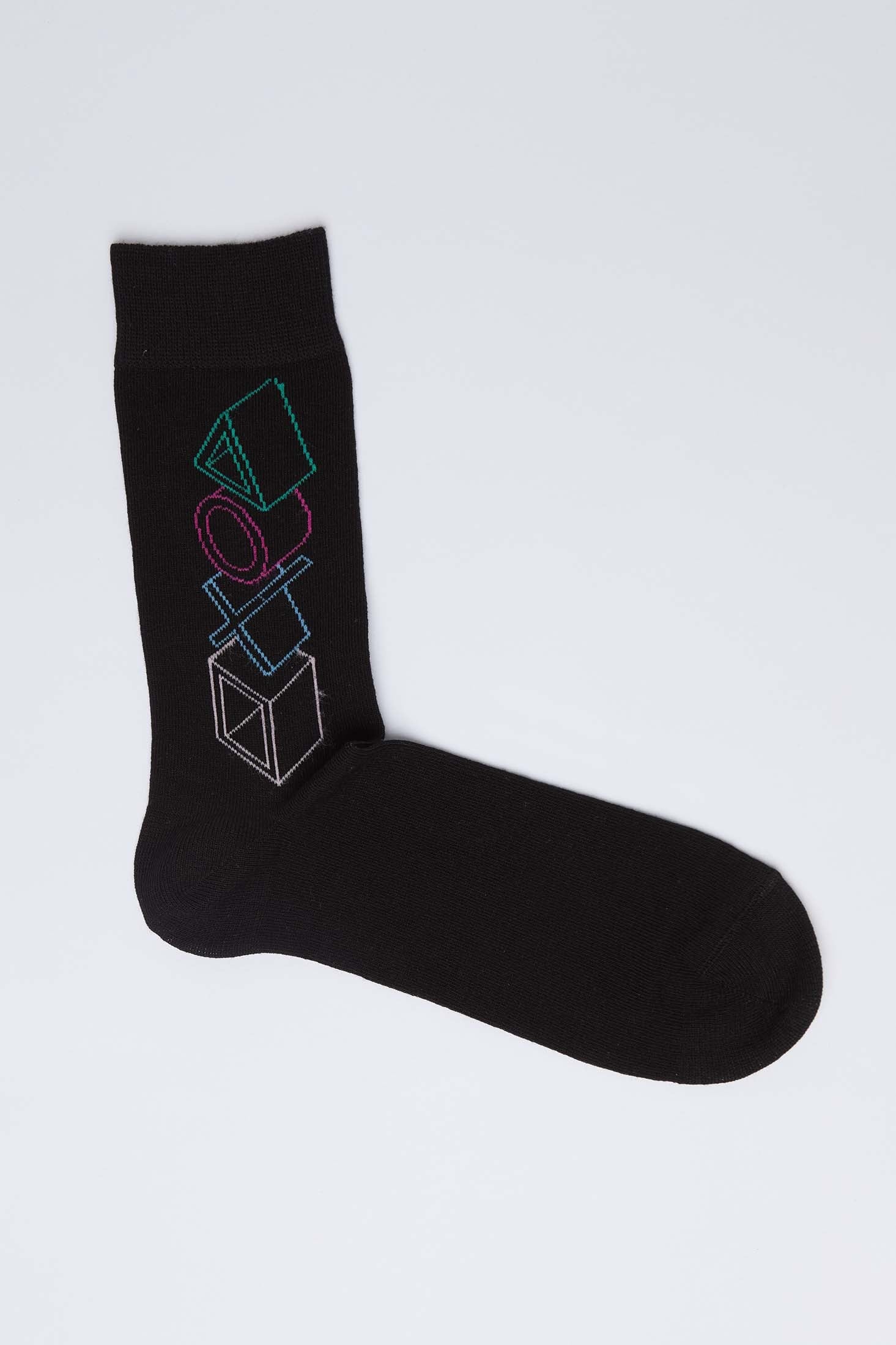 Multi-Colored Geometric Shapes Socks