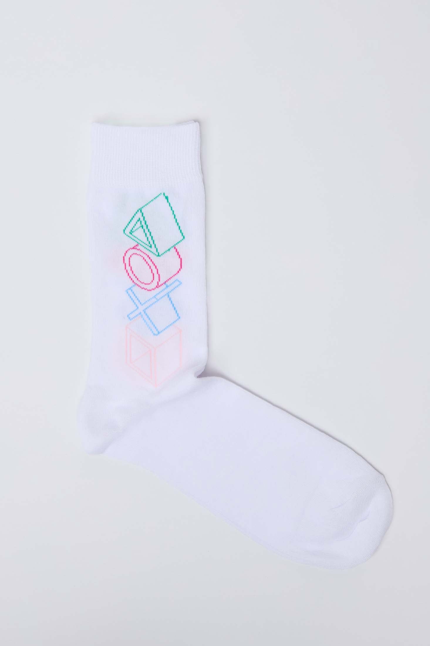 Multi-Colored Geometric Shapes Socks