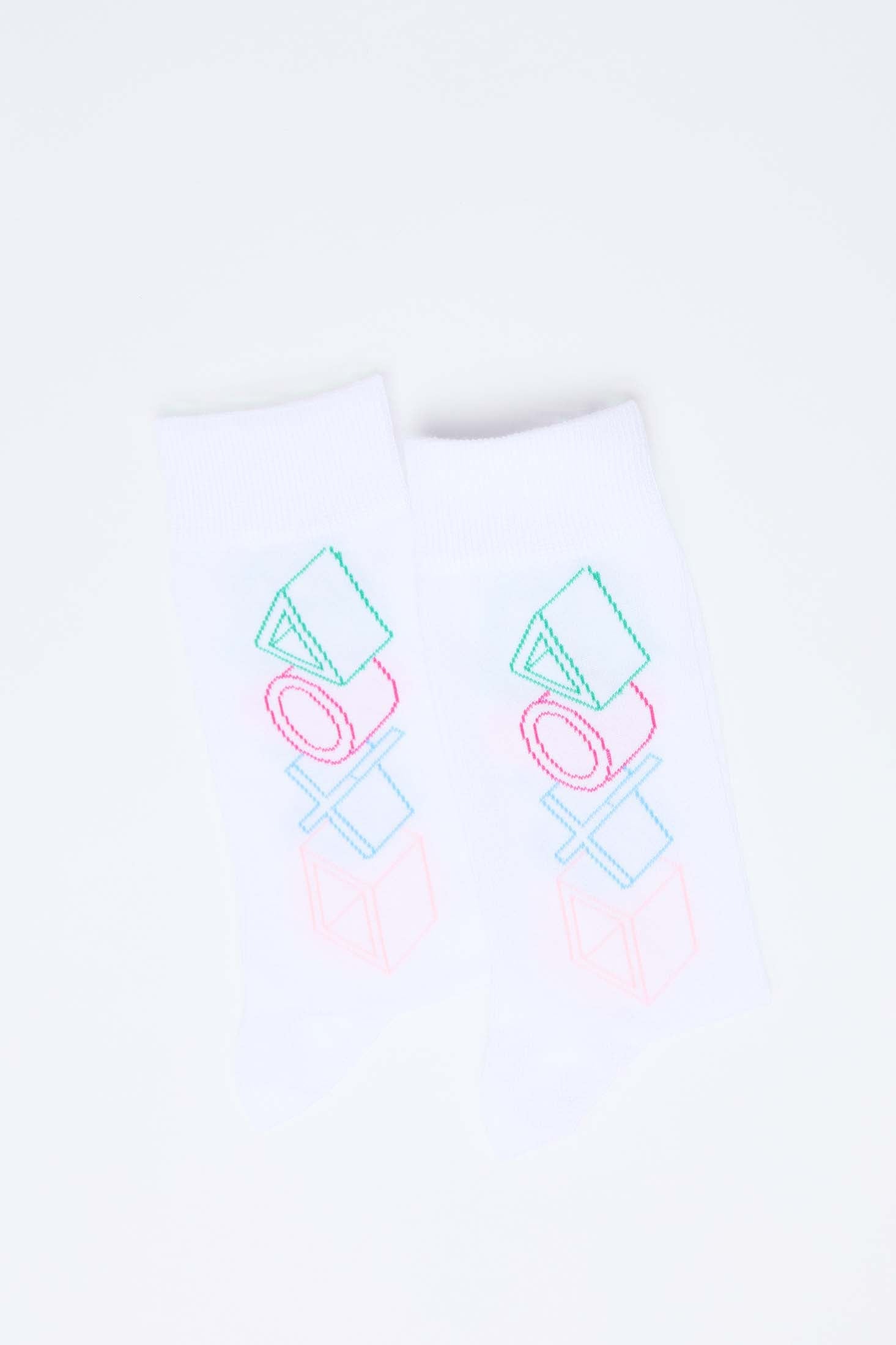 Multi-Colored Geometric Shapes Socks