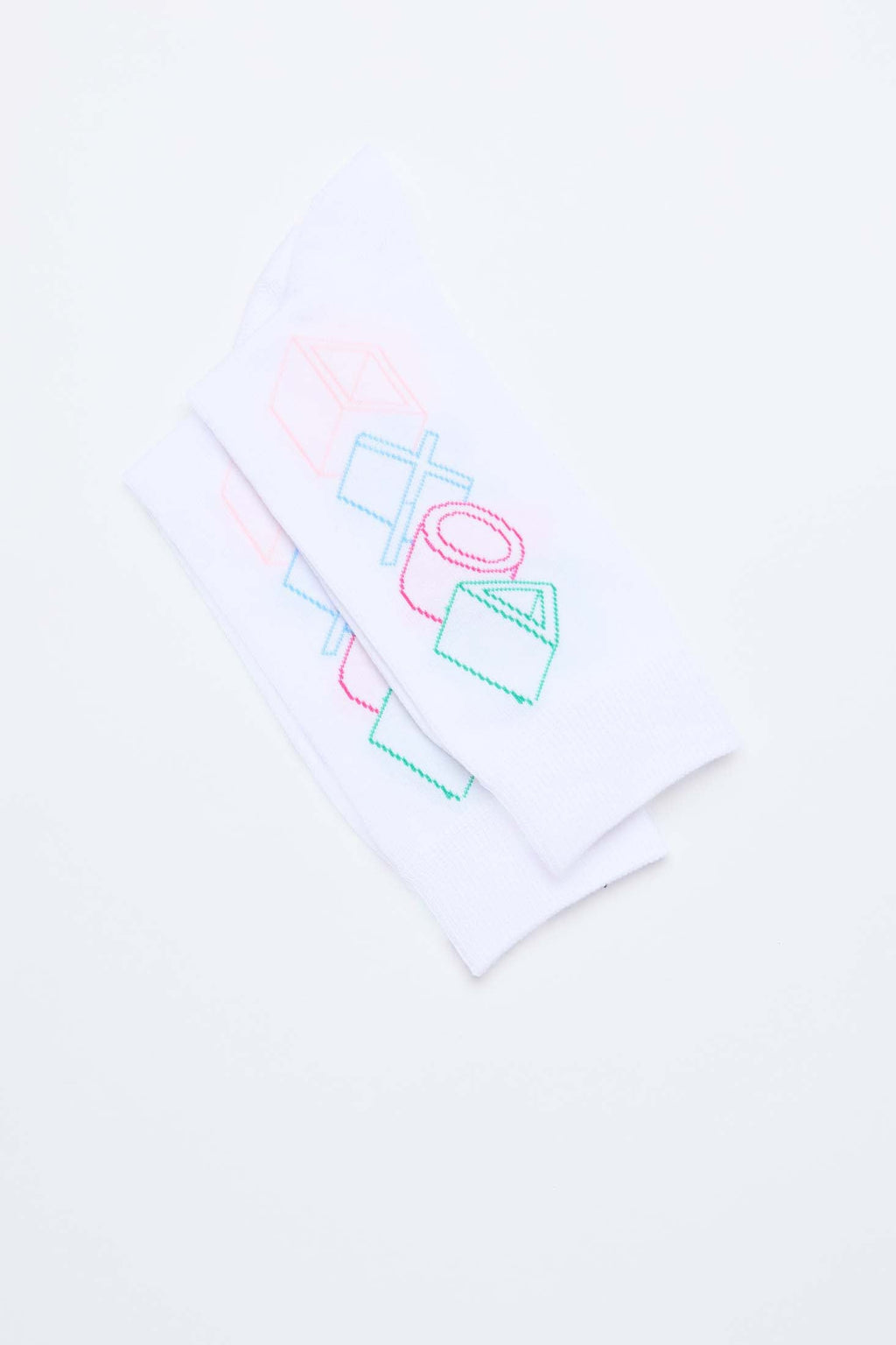 جوارب قطنية رجالية بيضاء