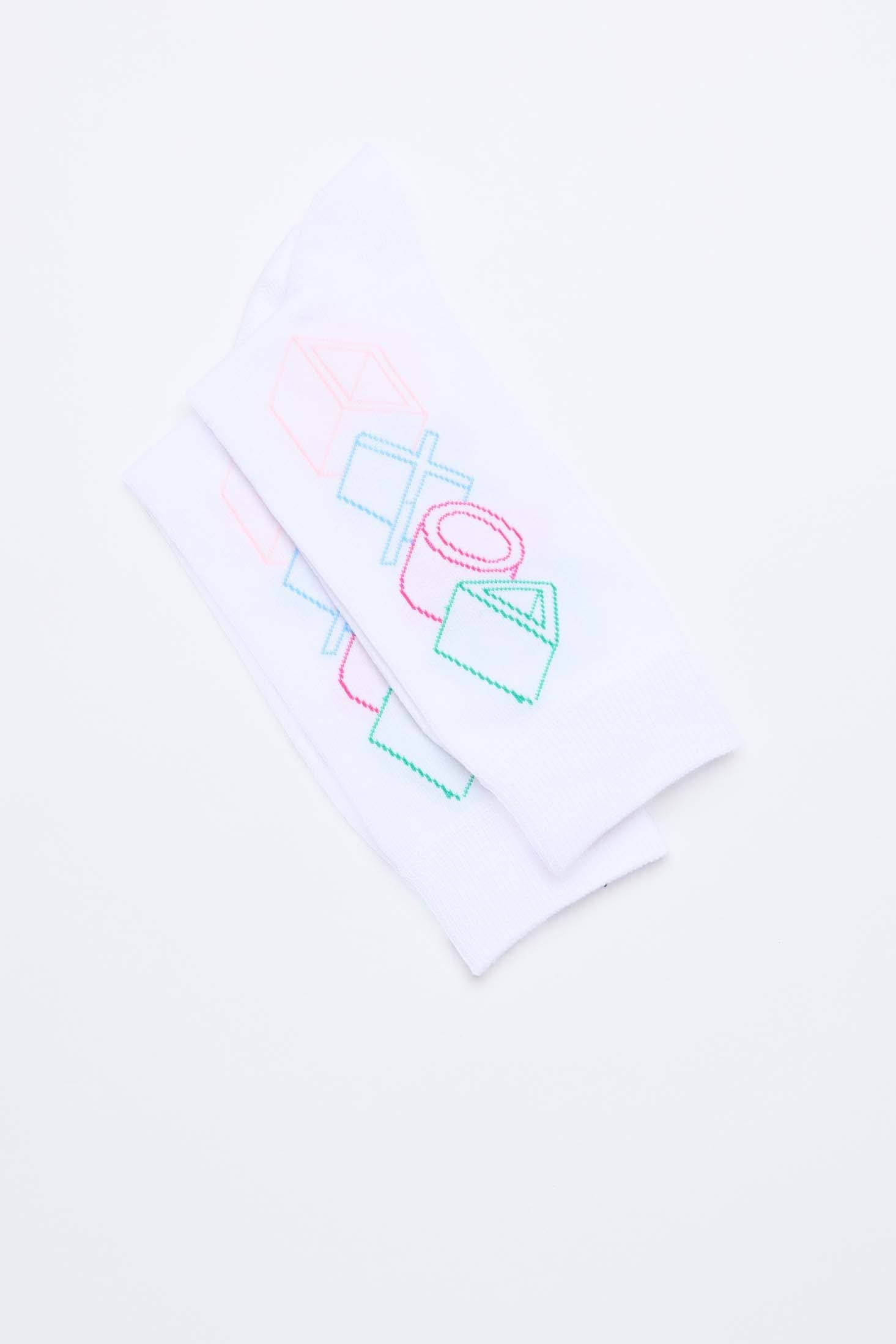 Multi-Colored Geometric Shapes Socks