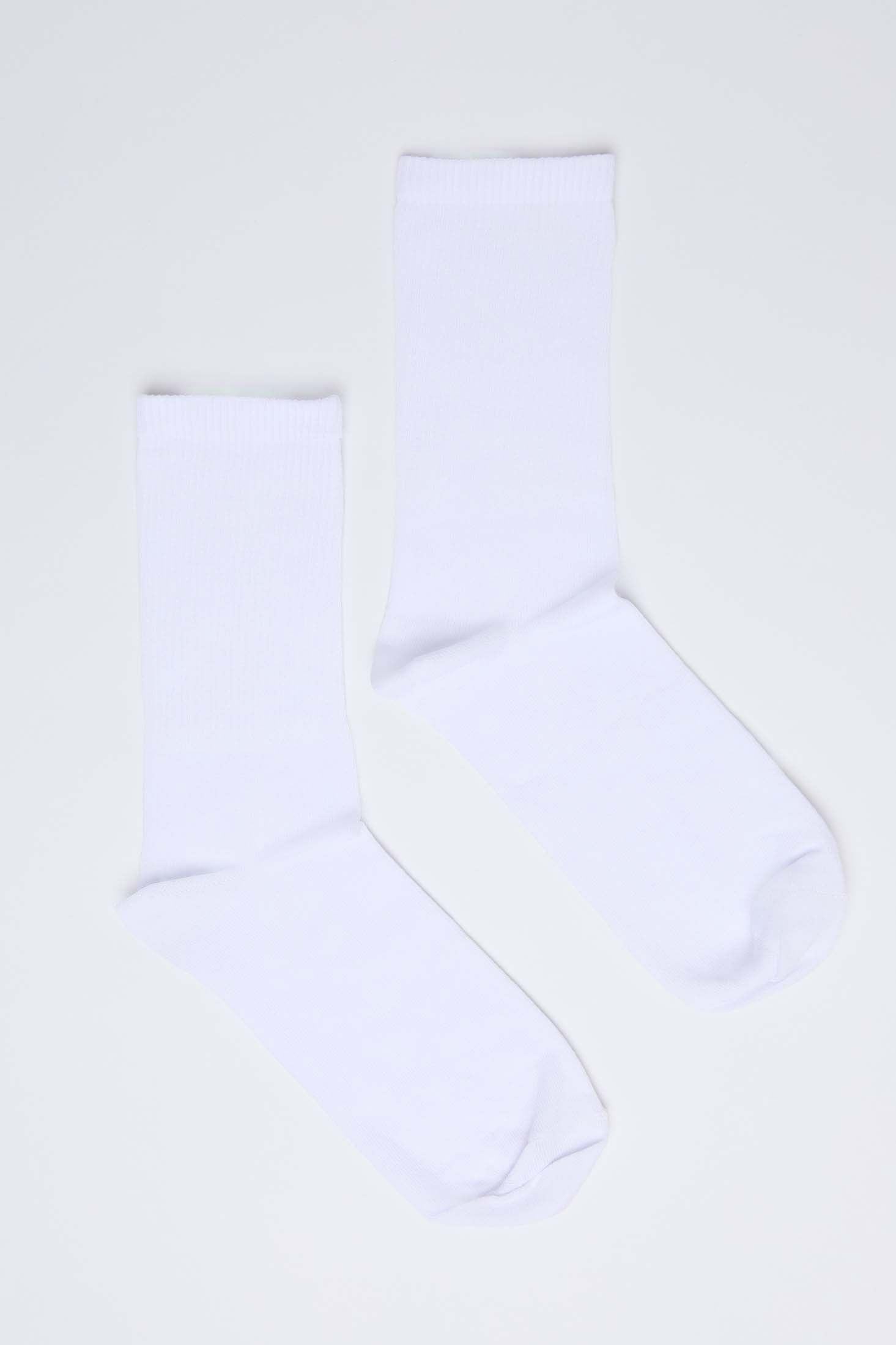 جوارب قطنية رجالية بيضاء