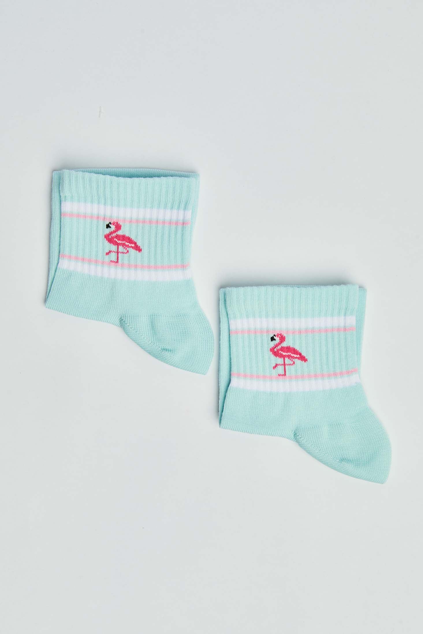 Flamingo Slip on Mid-Calf Socks