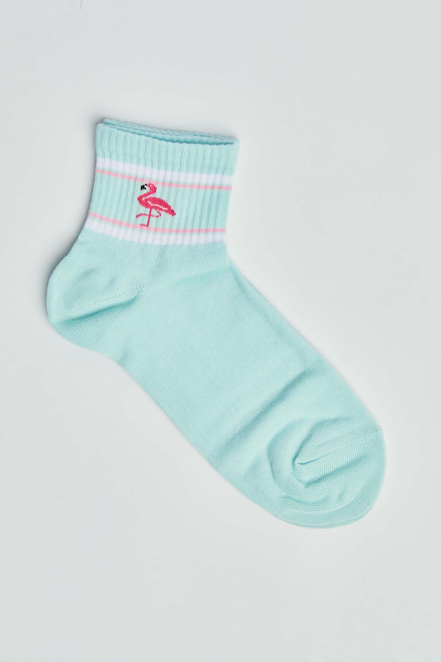 Flamingo Slip on Mid-Calf Socks