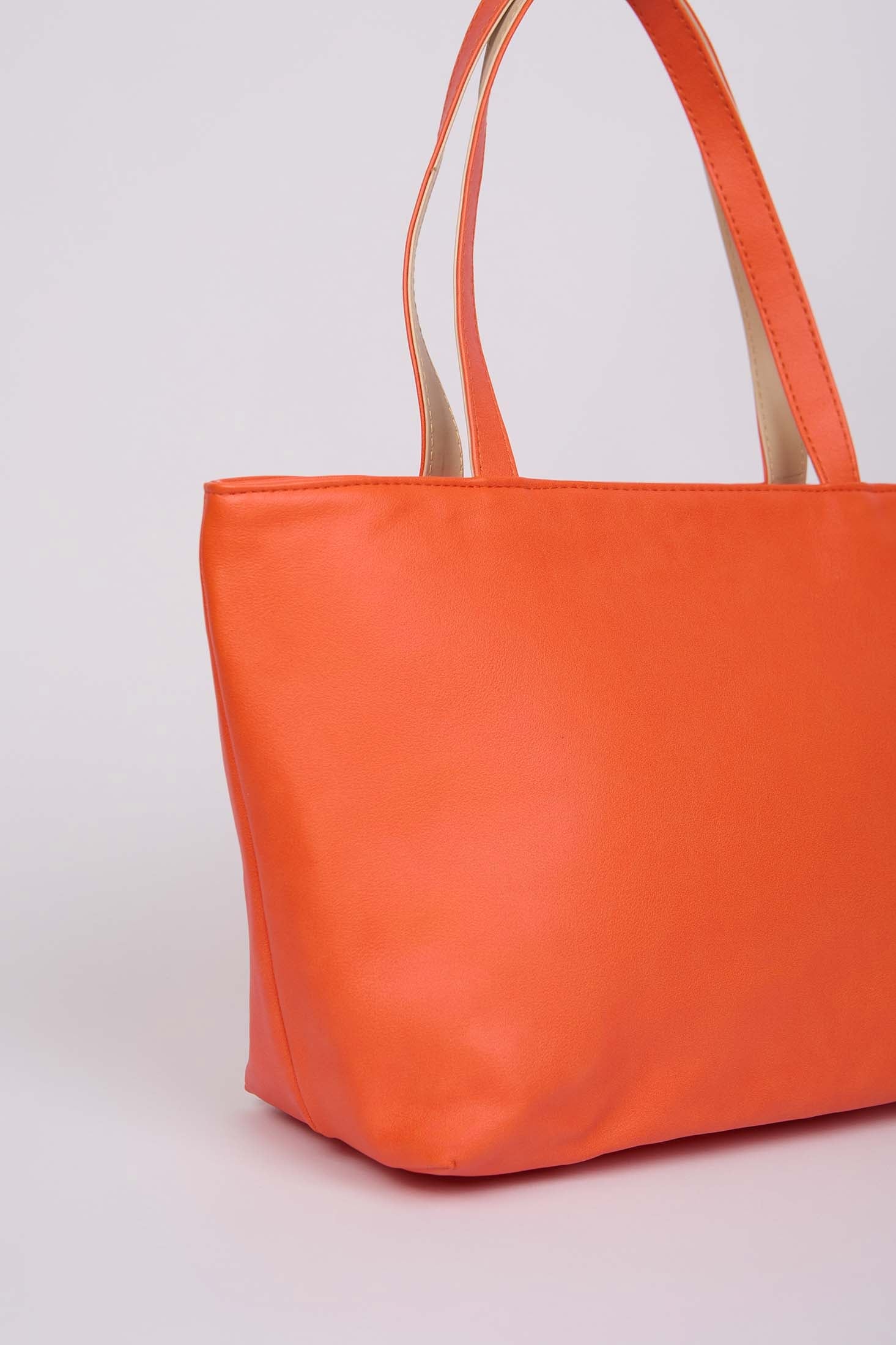 Women-Bag  Faux LeatherWoWomen With Adjustable Shoulder Strap 40*25*12 CM Orange