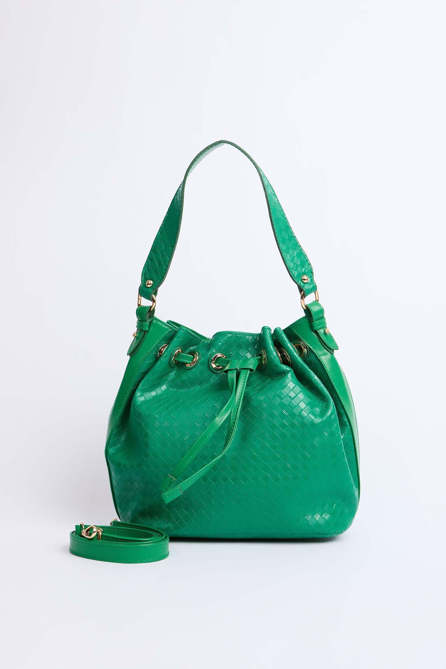 Women Elegant Faux Leather Bag Green
