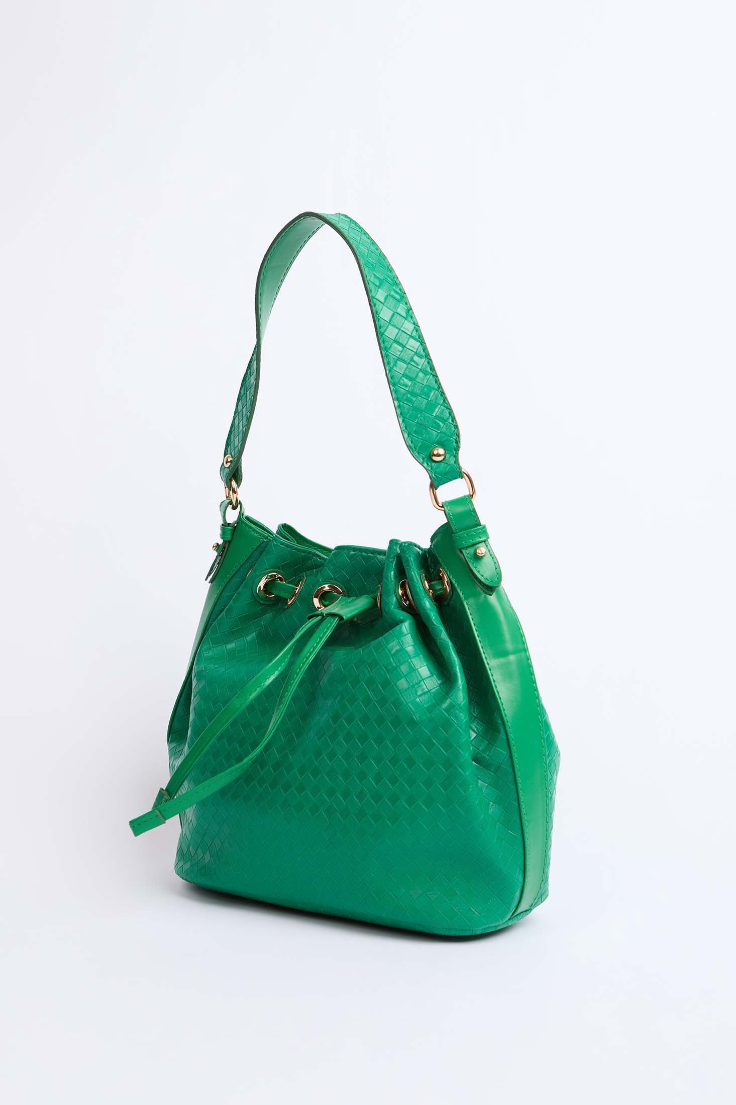 Women Elegant Faux Leather Bag Green