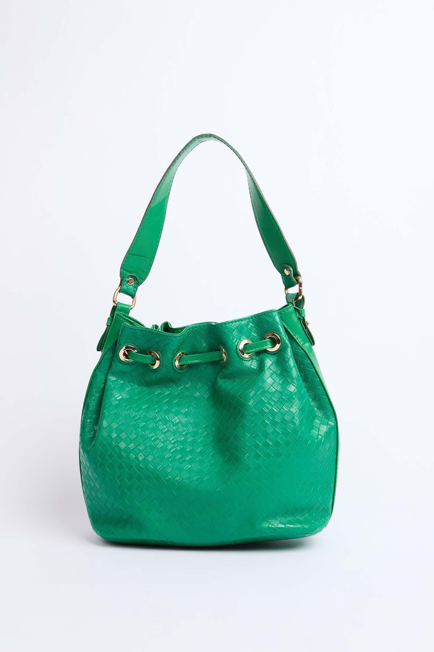 Women Elegant Faux Leather Bag Green