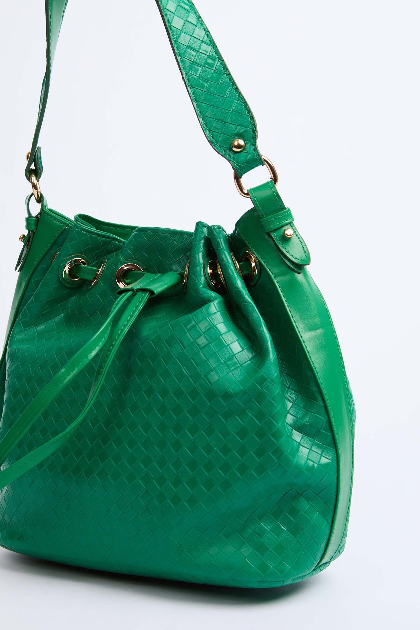 Women Elegant Faux Leather Bag Green