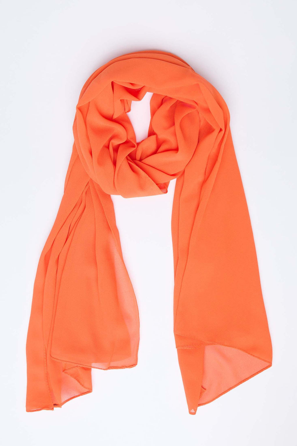 Women Scarf Printed Viscose Orange