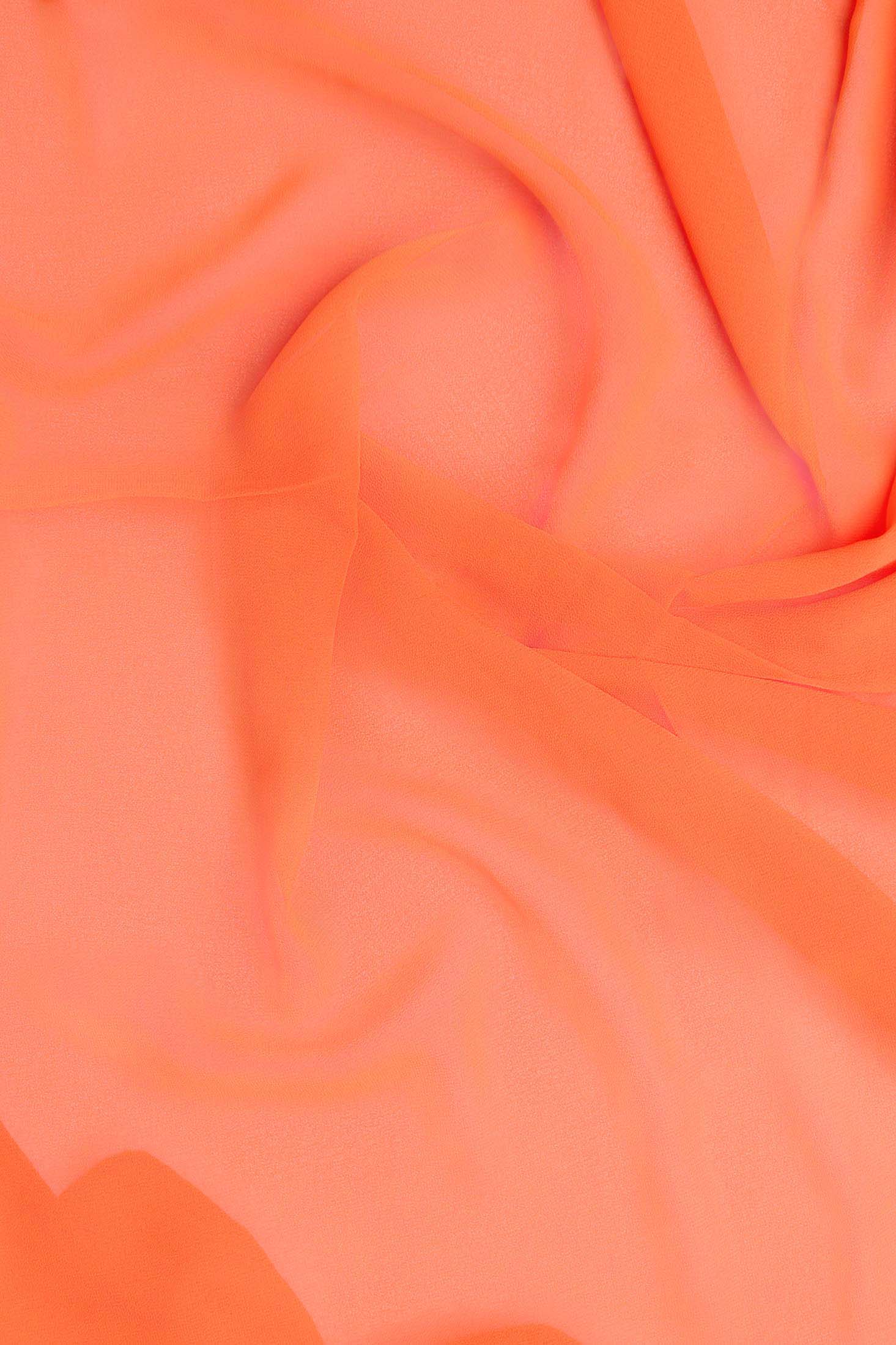 Women Scarf Printed Viscose Orange