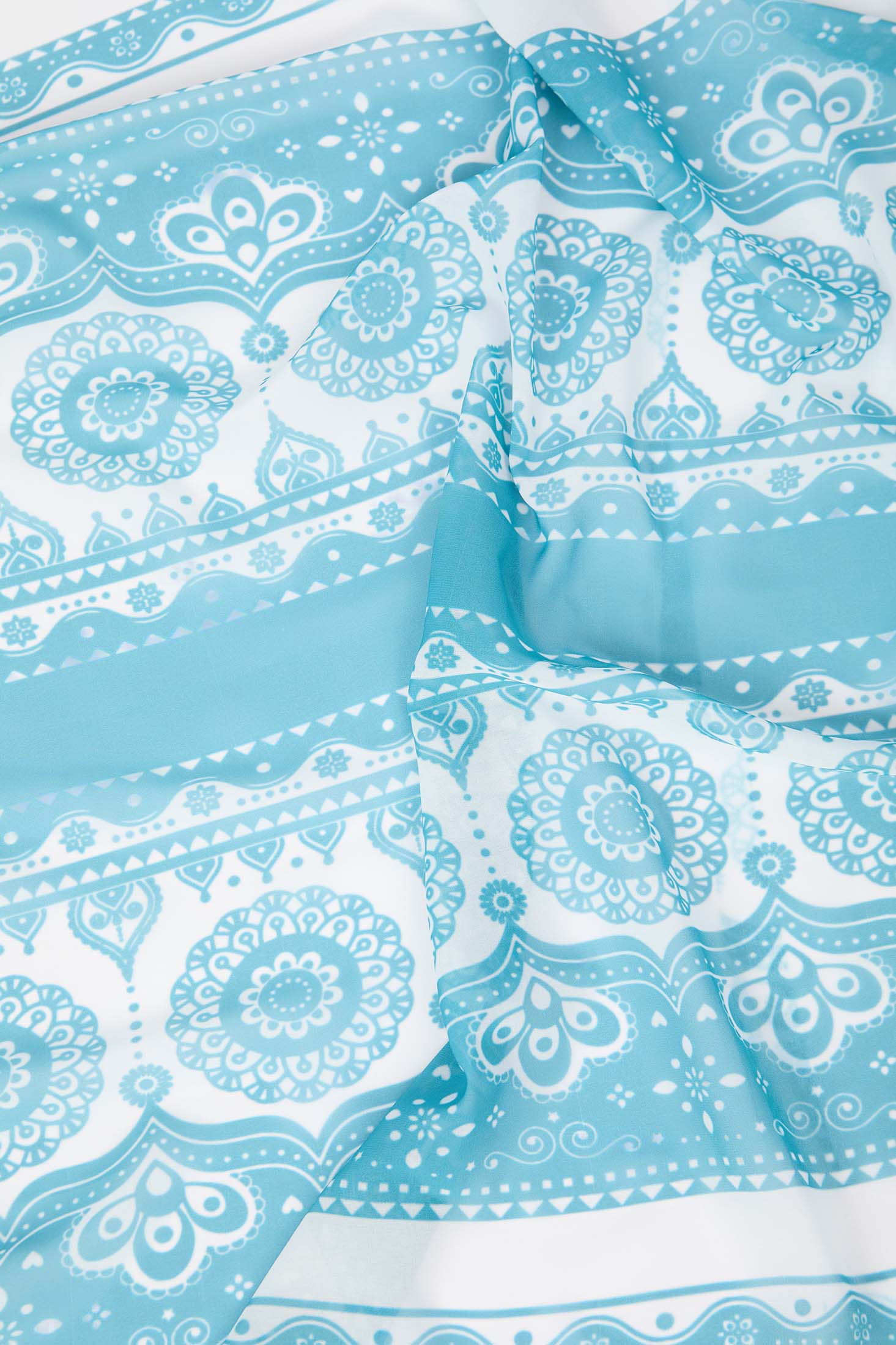 Women-Scarf  Printed Viscose RectangleWomen 100*180 CM Green