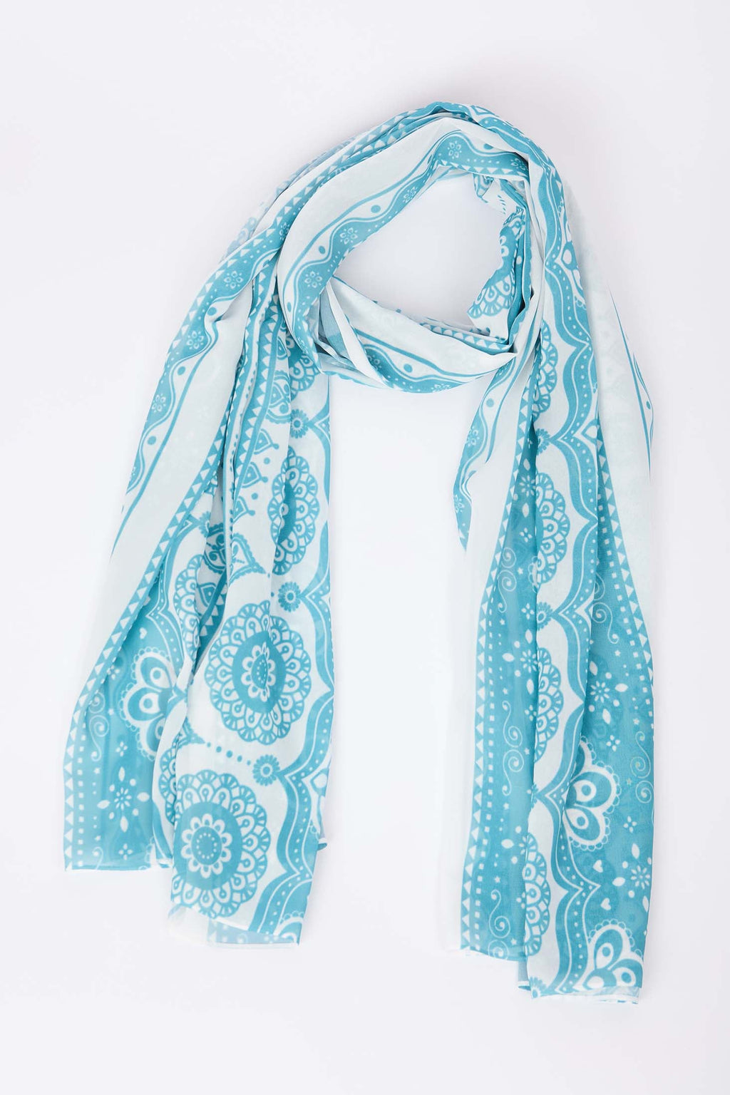 Women-Scarf  Printed Viscose RectangleWomen 100*180 CM Green