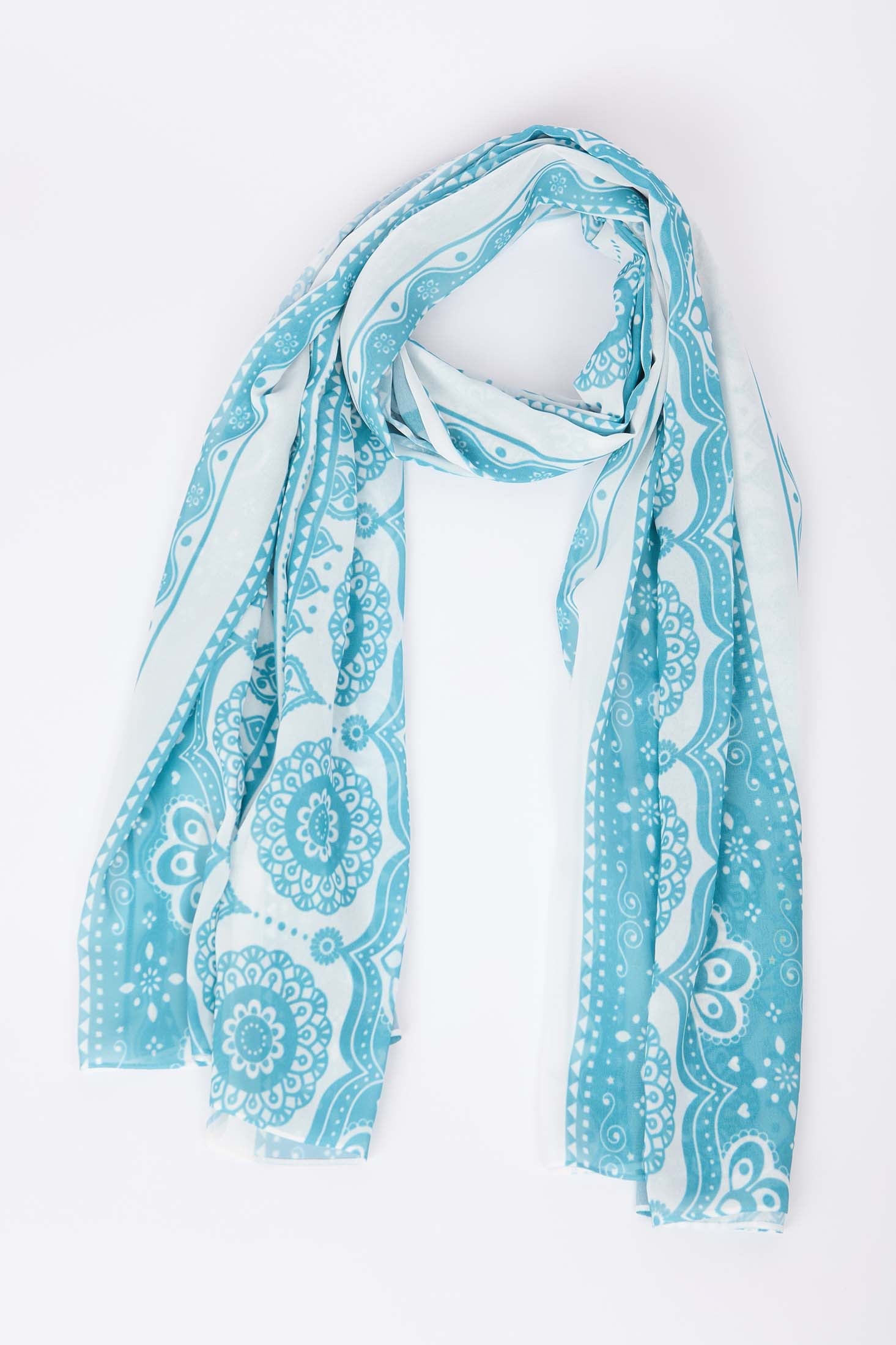 Women-Scarf  Printed Viscose RectangleWomen 100*180 CM Green