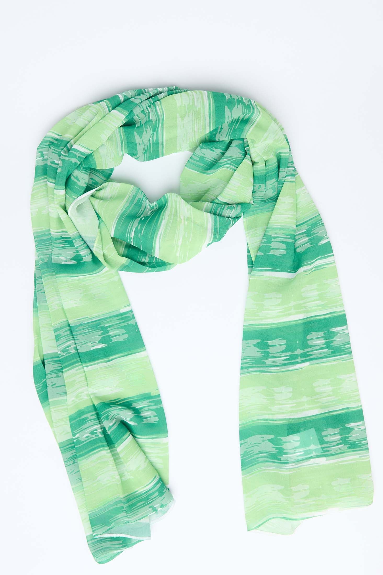Women Scarf Printed Viscose Green