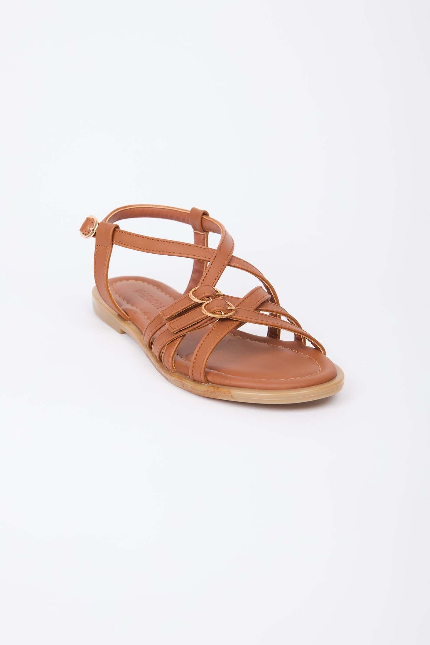 Women Shoes  Faux Leather Sandals Brown