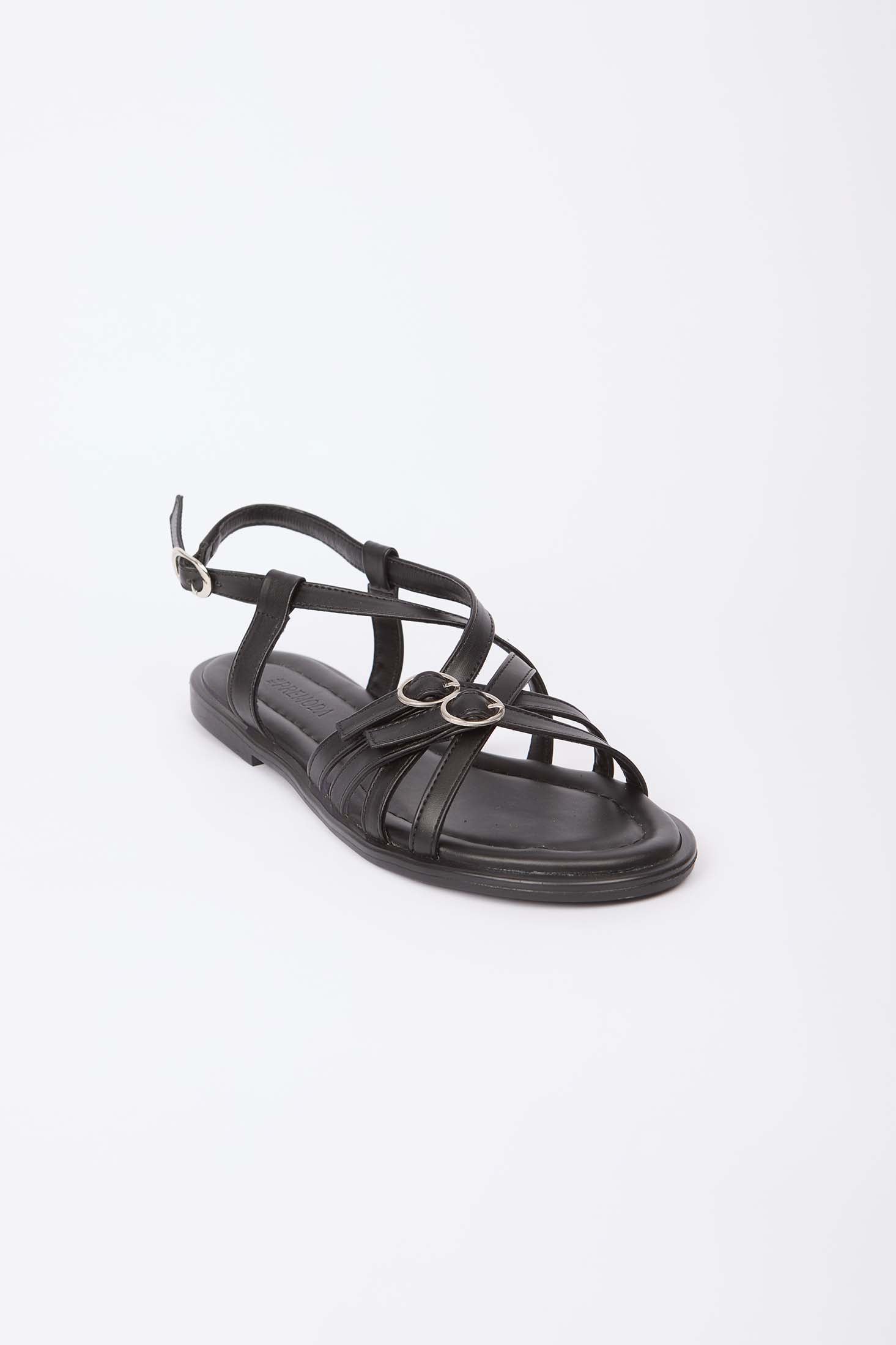 Women Shoes Faux Leather Sandals Black