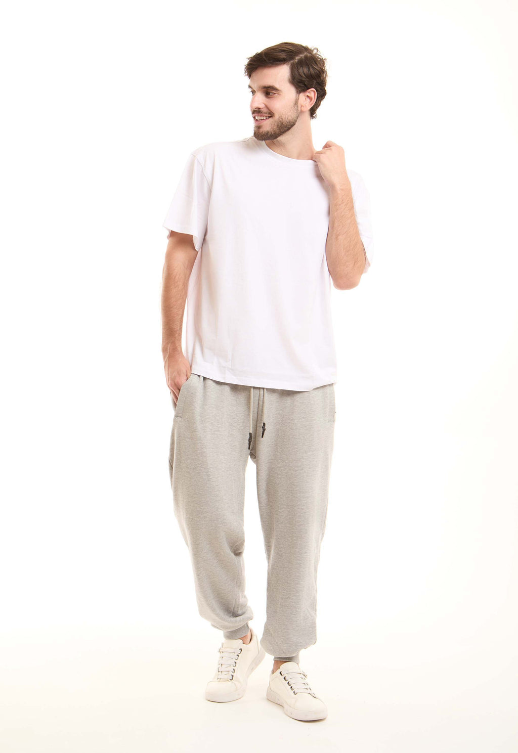 Unisex Elbow-Sleeves Solid Basic Tee