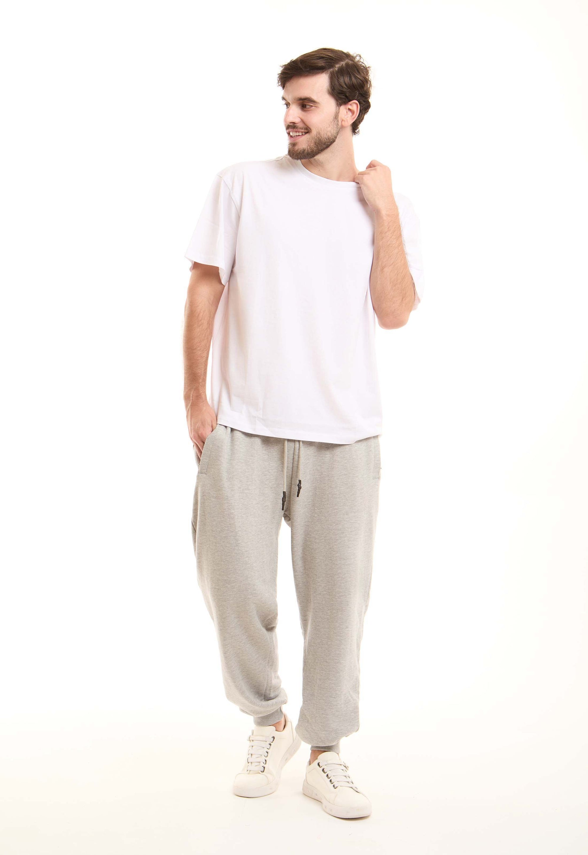 Unisex Elbow-Sleeves Solid Basic Tee