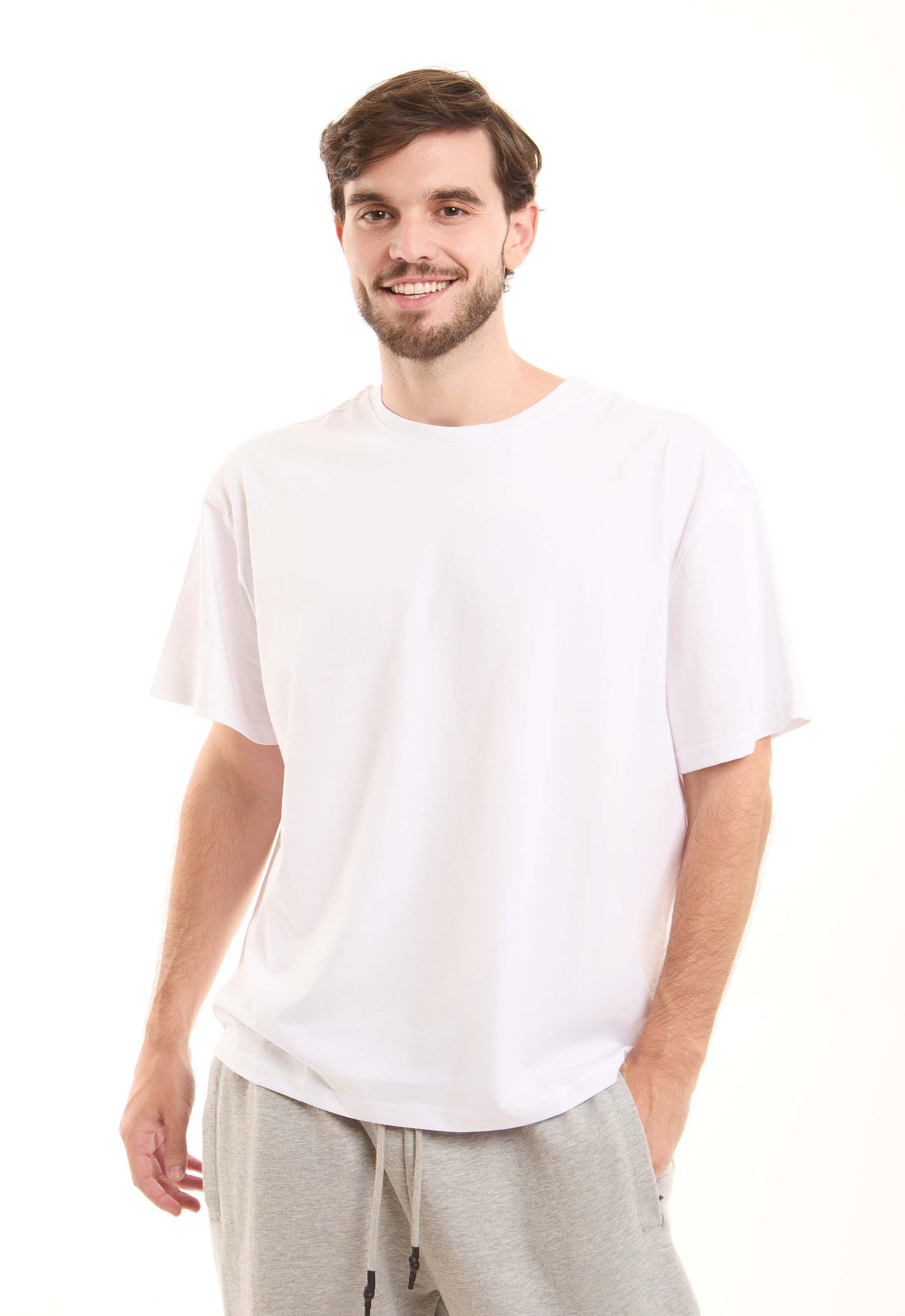 Unisex Elbow-Sleeves Solid Basic Tee