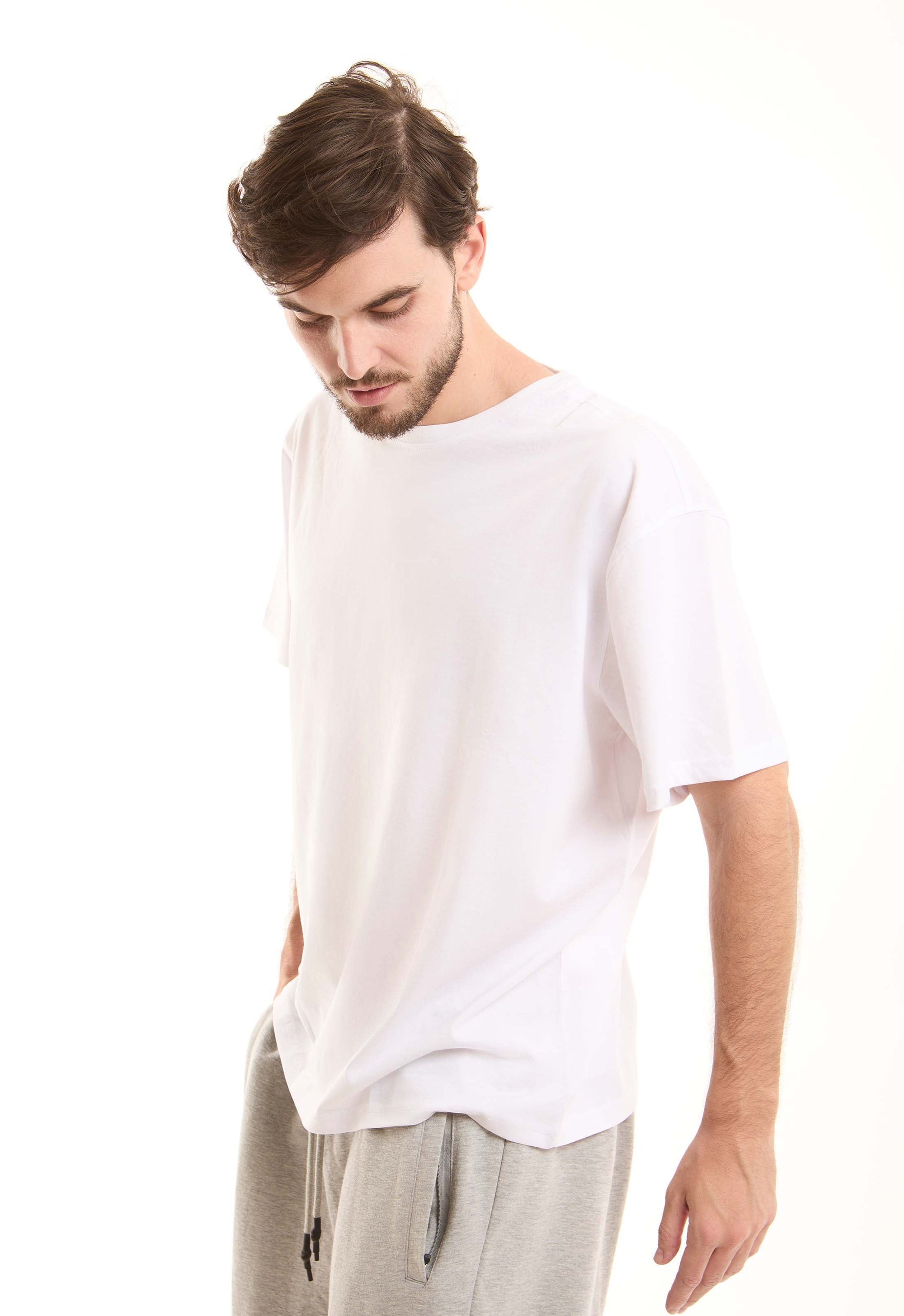 Unisex Elbow-Sleeves Solid Basic Tee