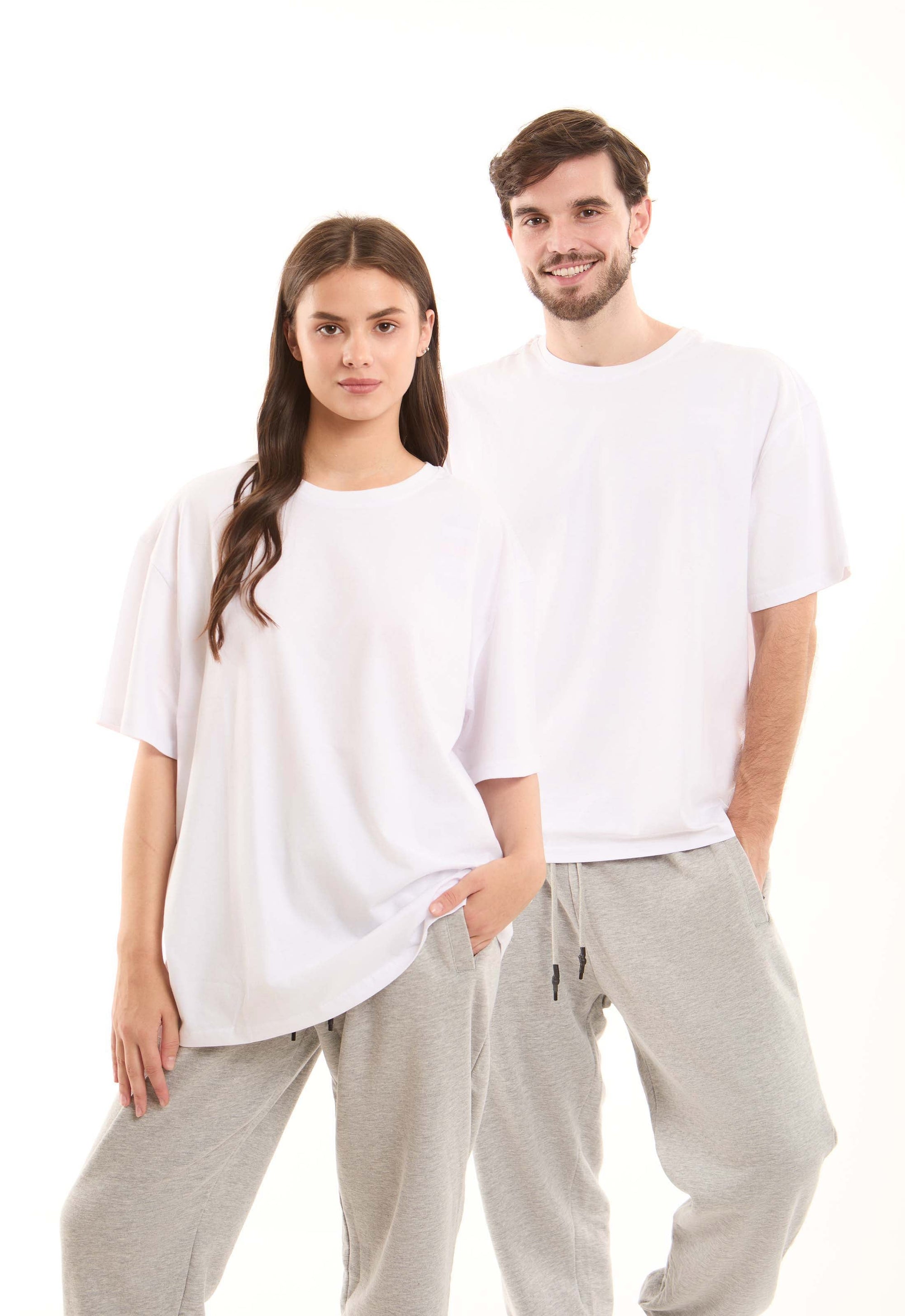 Unisex Elbow-Sleeves Solid Basic Tee