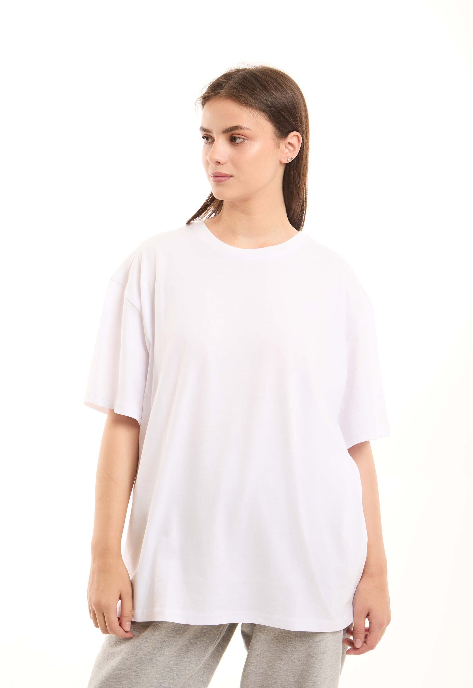 Unisex Elbow-Sleeves Solid Basic Tee