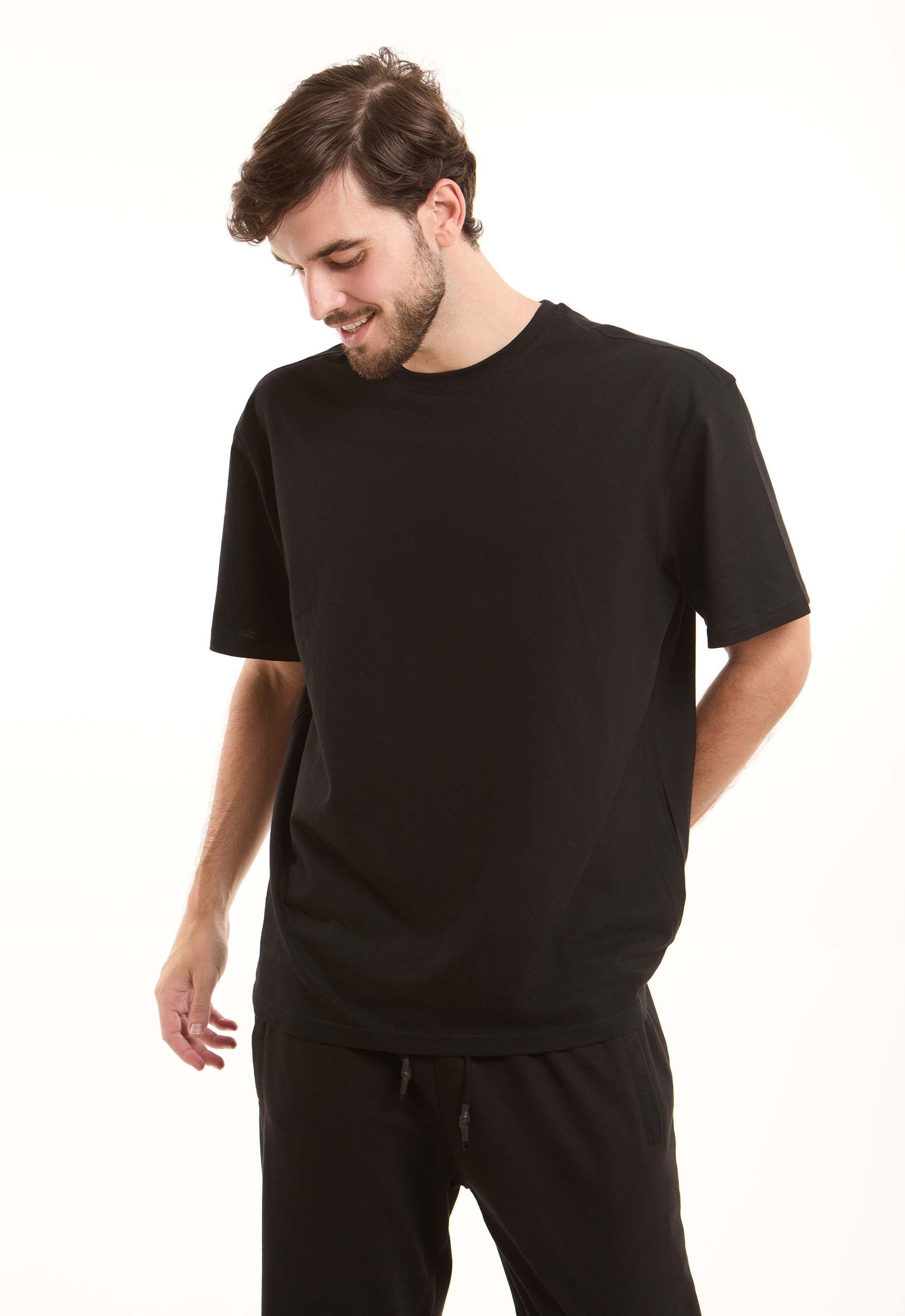 Unisex Elbow-Sleeves Solid Basic Tee