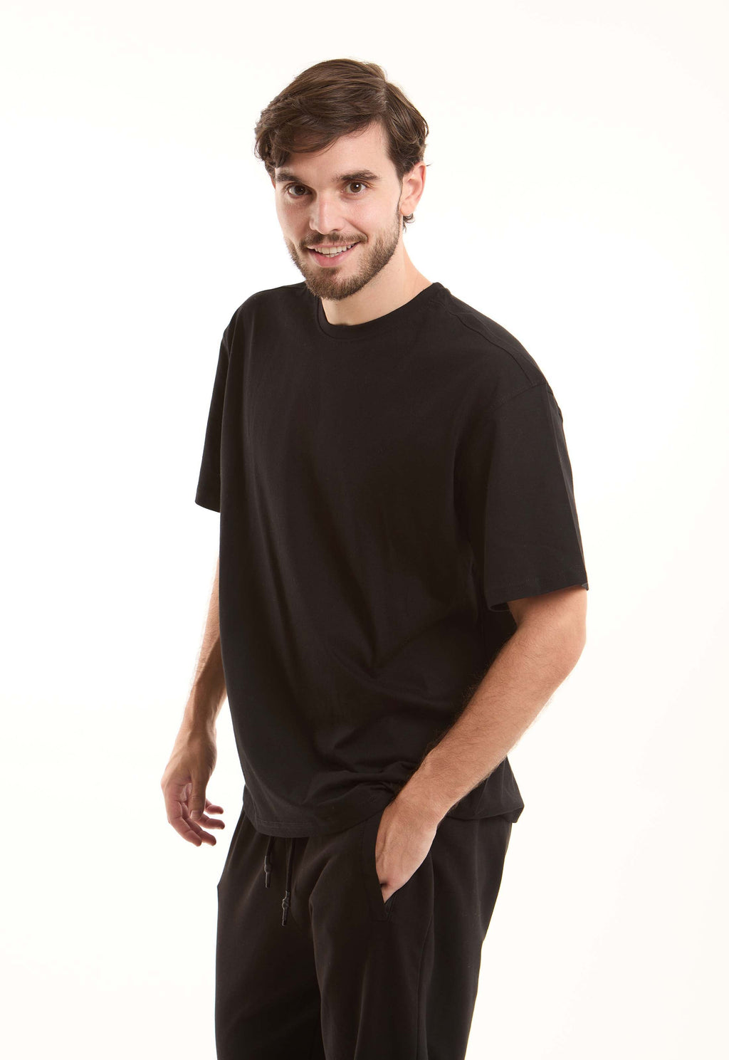 Unisex Elbow-Sleeves Solid Basic Tee