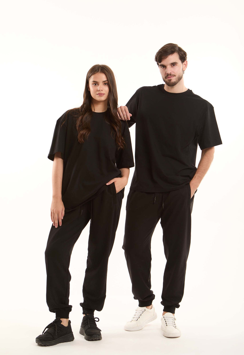 Unisex Elbow-Sleeves Solid Basic Tee
