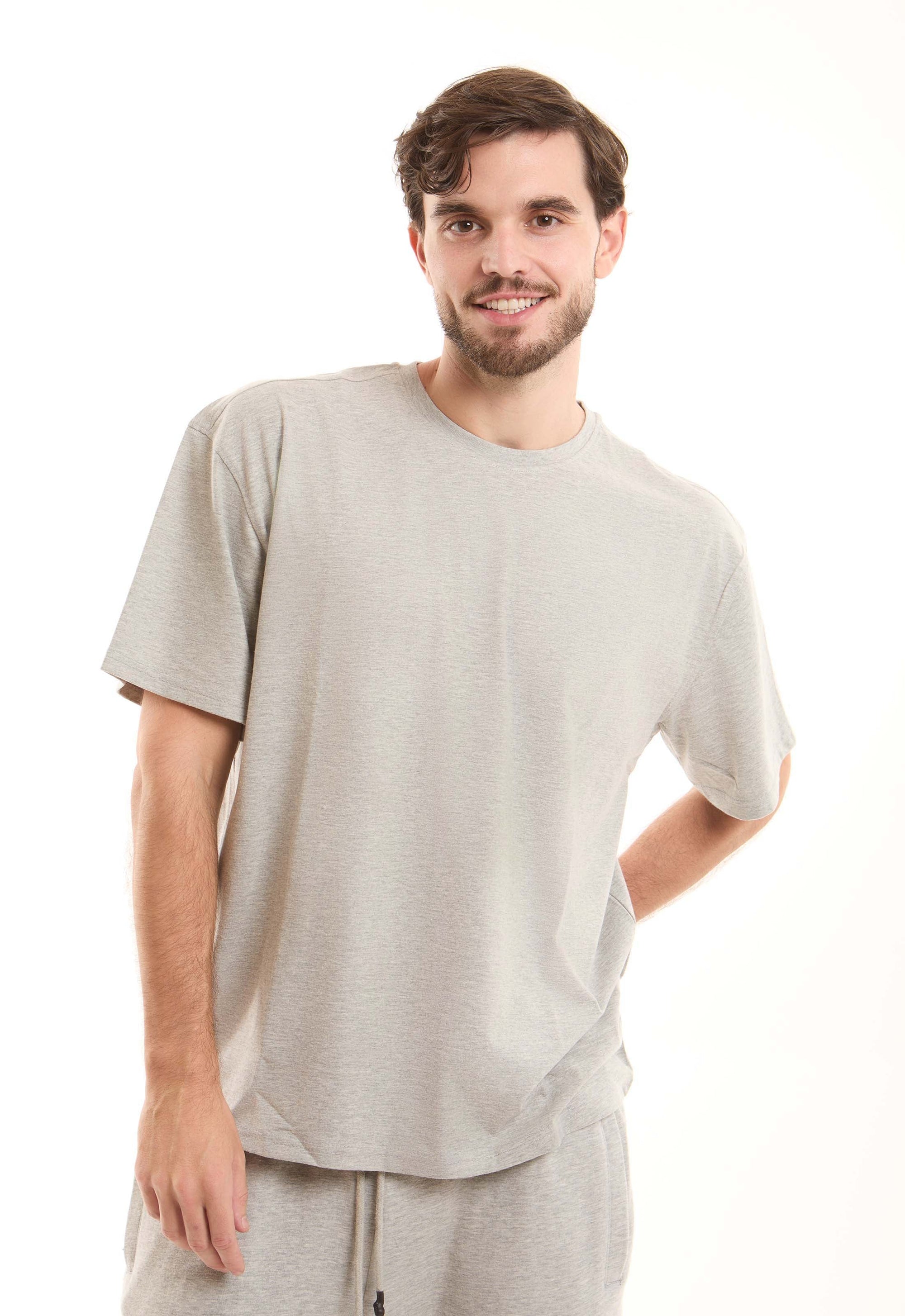 Unisex Elbow-Sleeves Solid Basic Tee