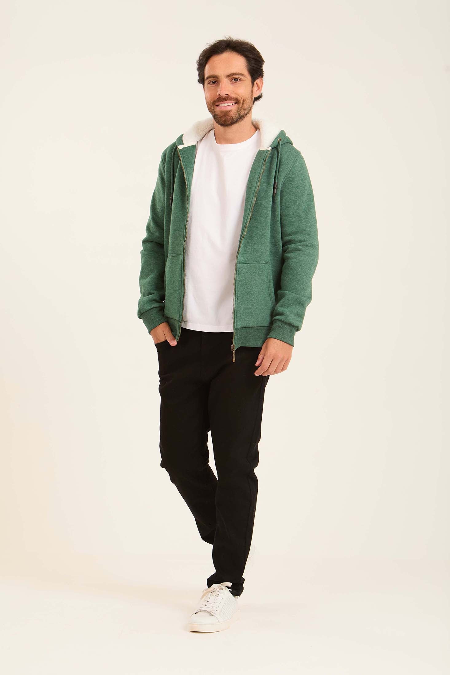 Men Sweat Jacket  Green