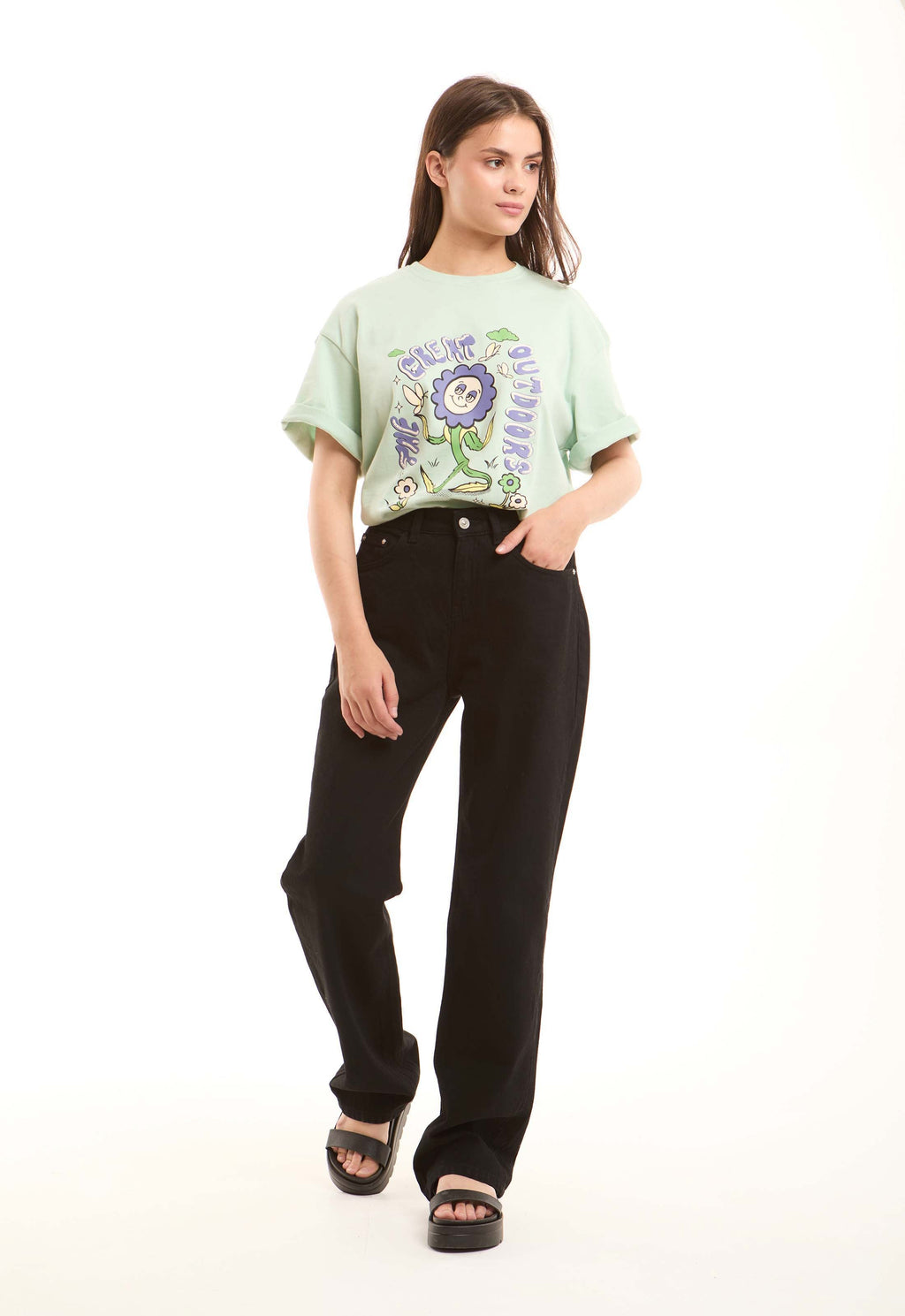 Classic Straight-Leg Denim Pants